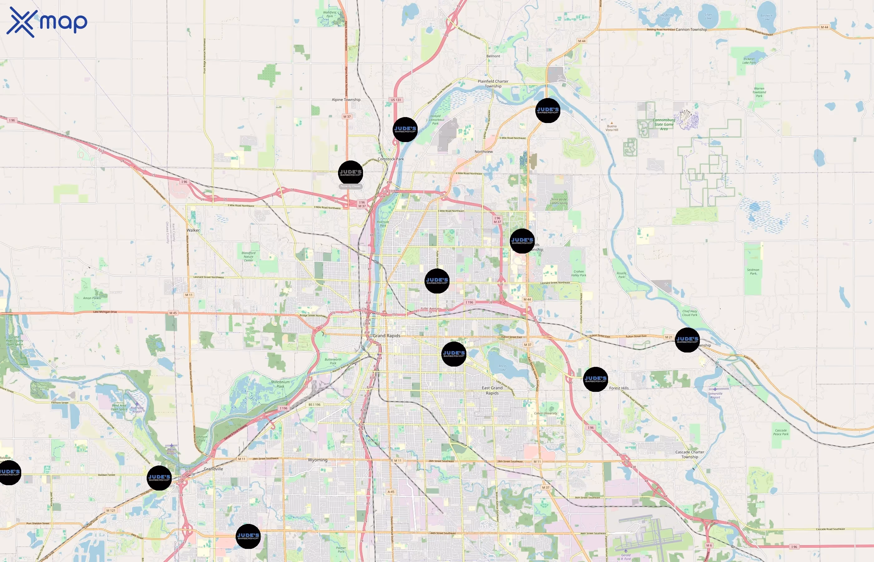 Jude's Barbershop area coverage
