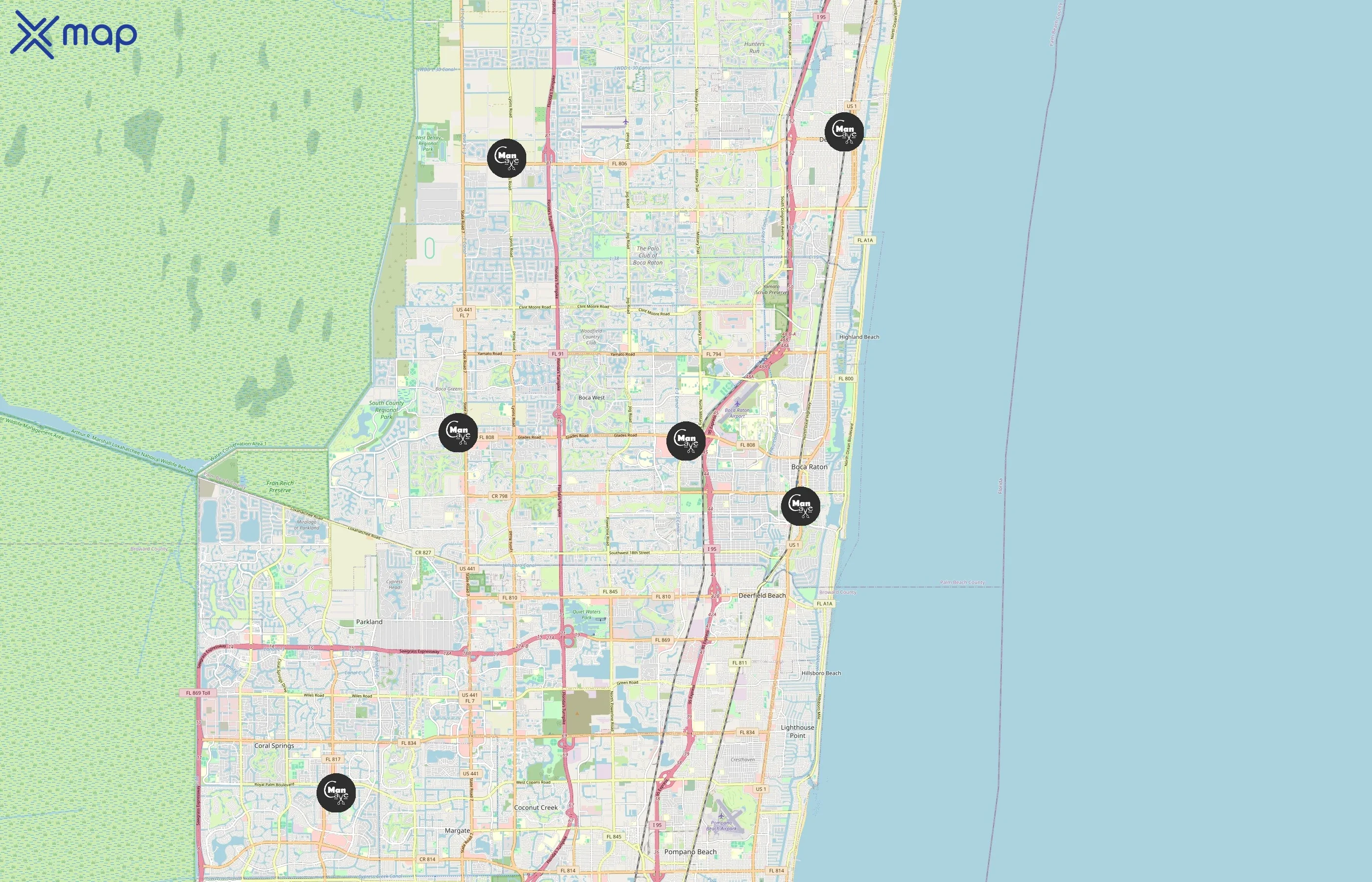 ManCave For Men area coverage
