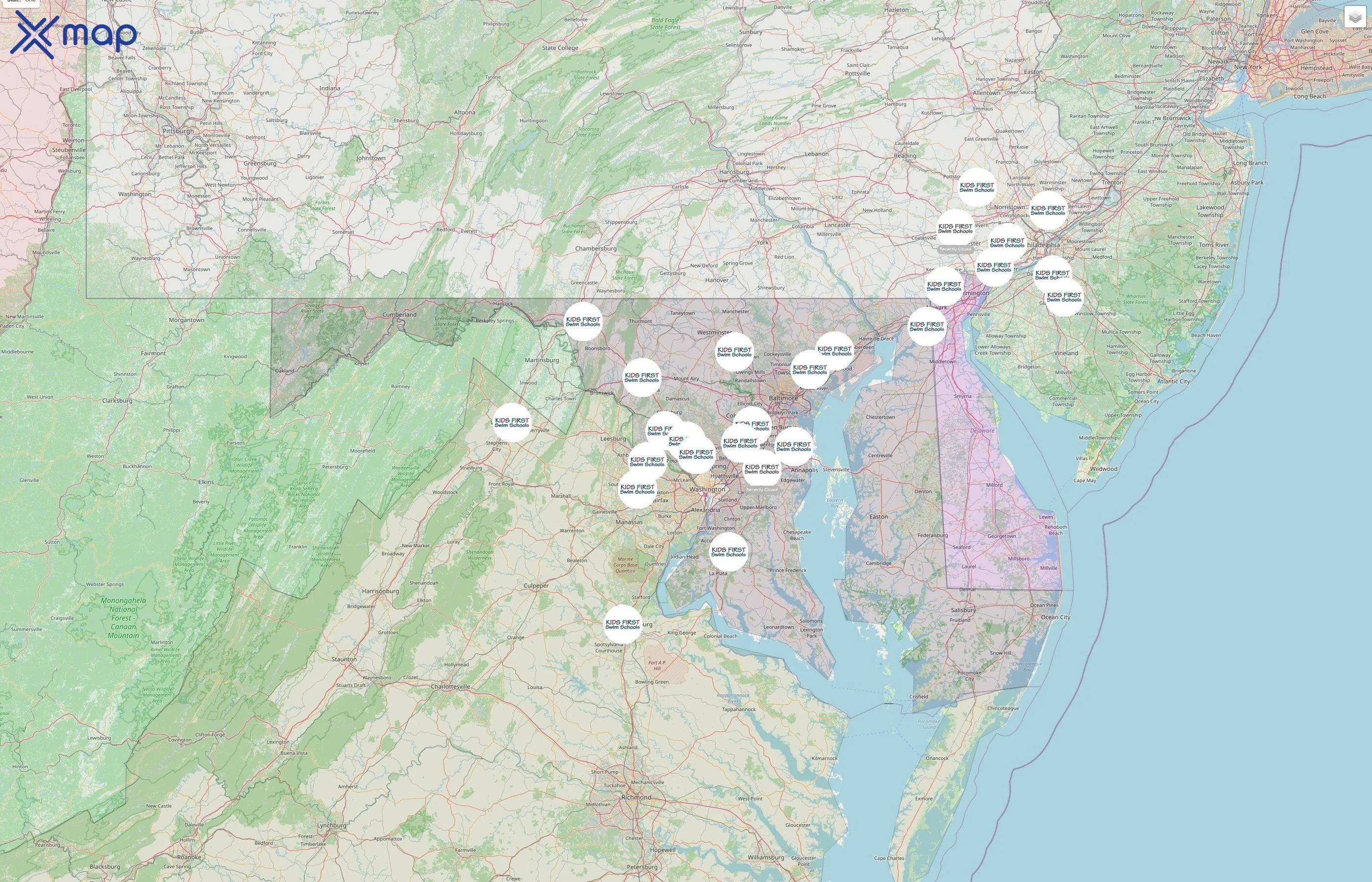 Kids First Swim School street hotspots