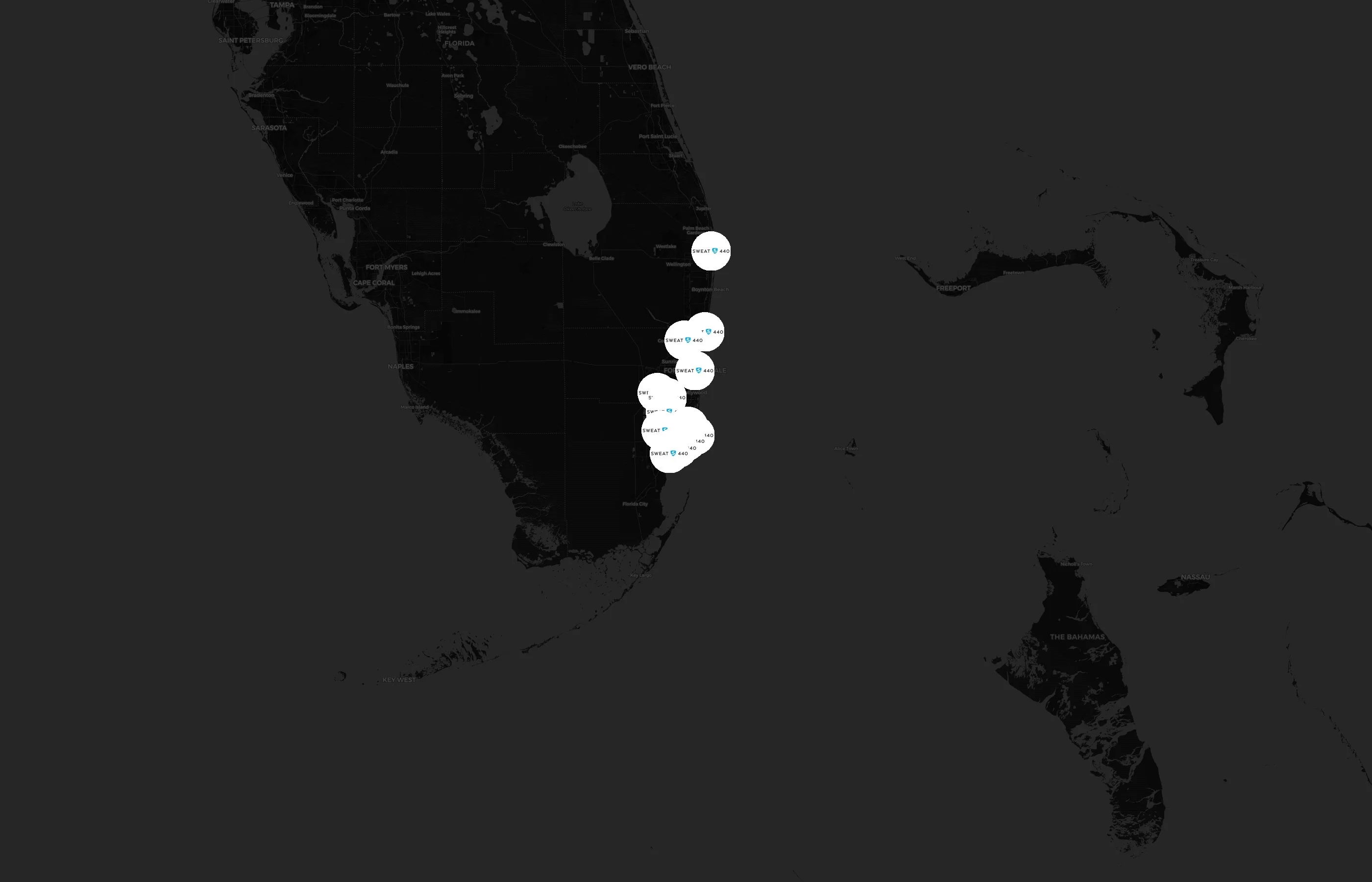 SWEAT440 city distribution