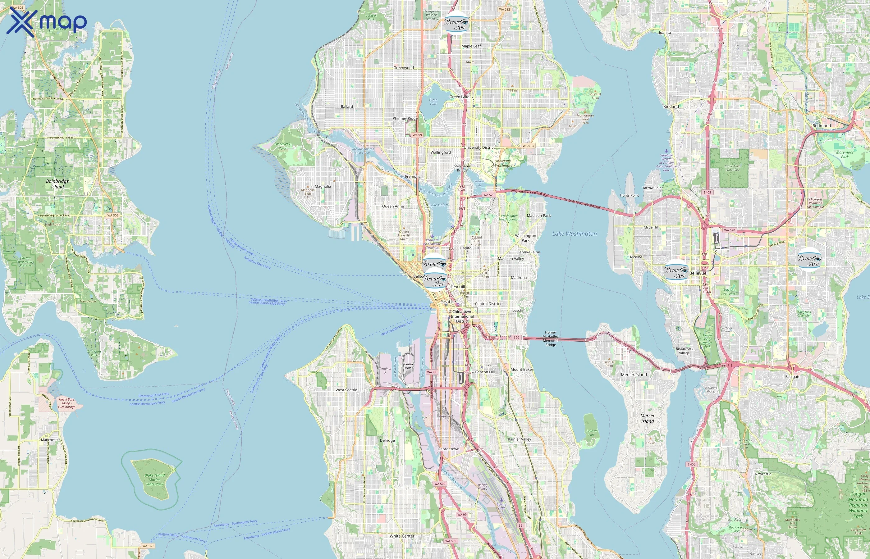 Brow Arc area coverage