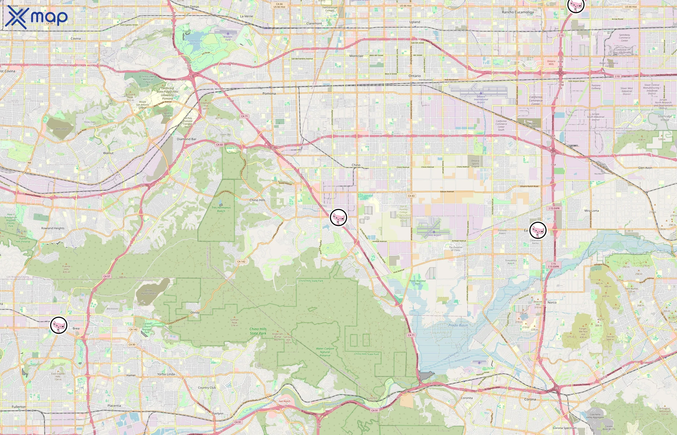 The Pretty Kitty area coverage