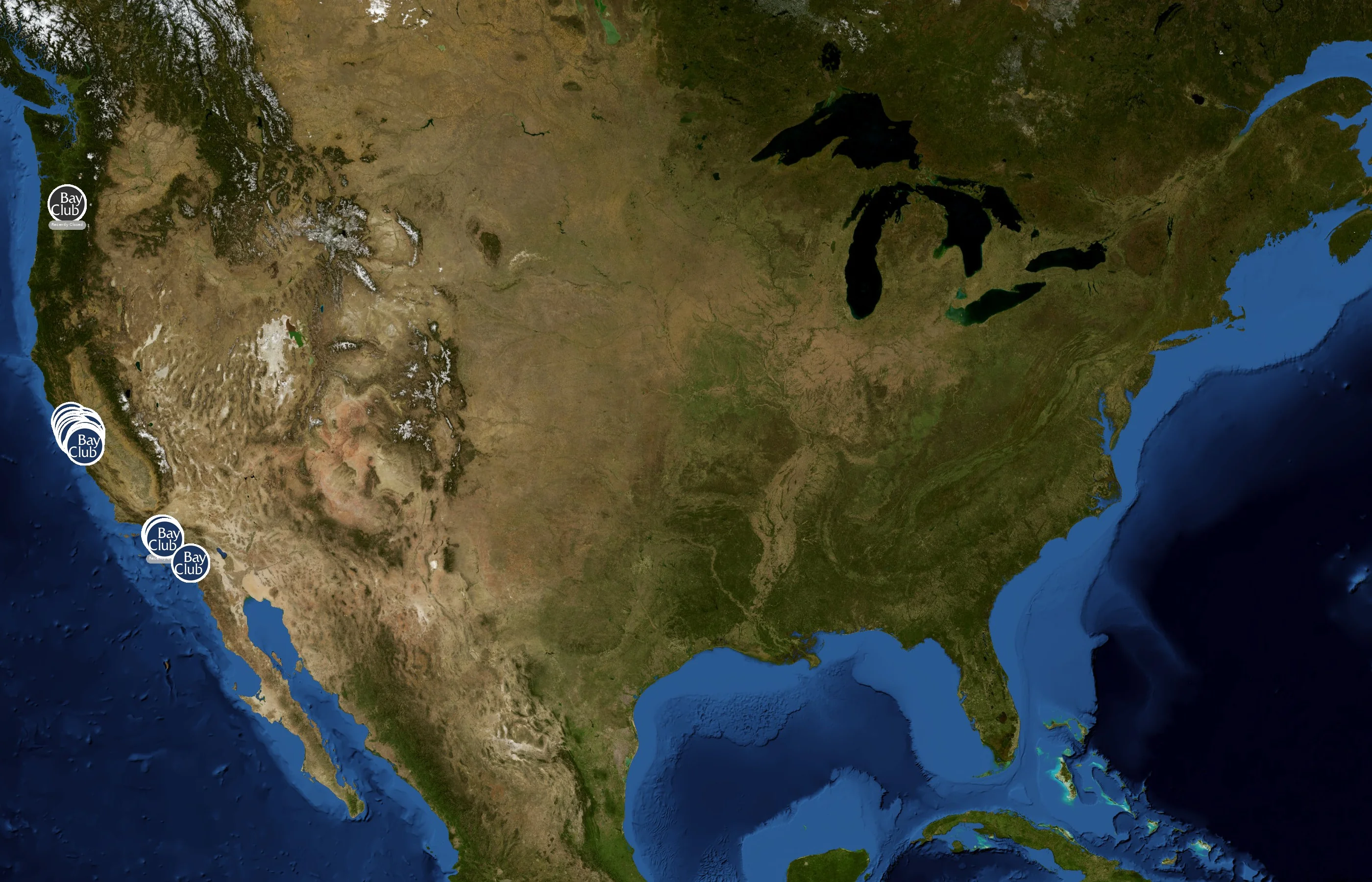 Bay Club state distribution
