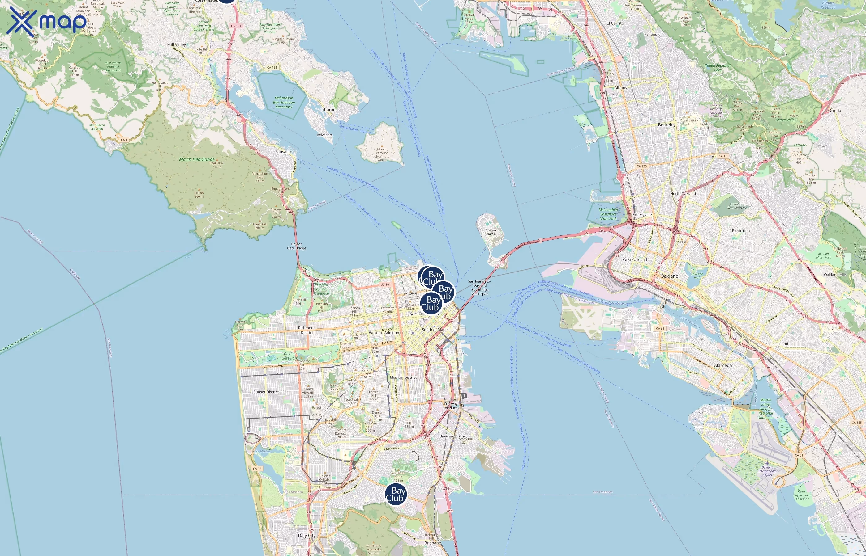 Bay Club area coverage