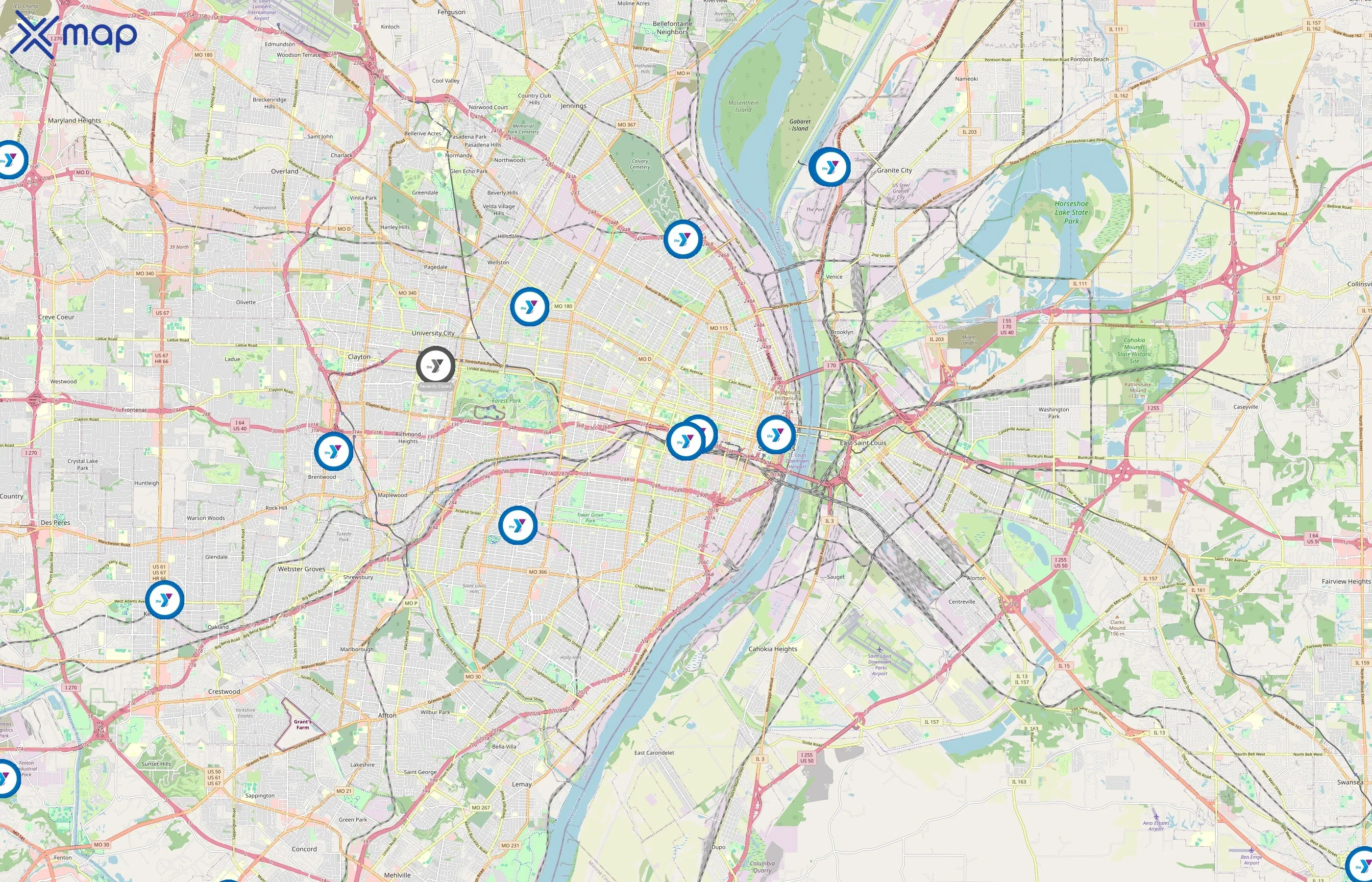 Gateway Region YMCA area coverage
