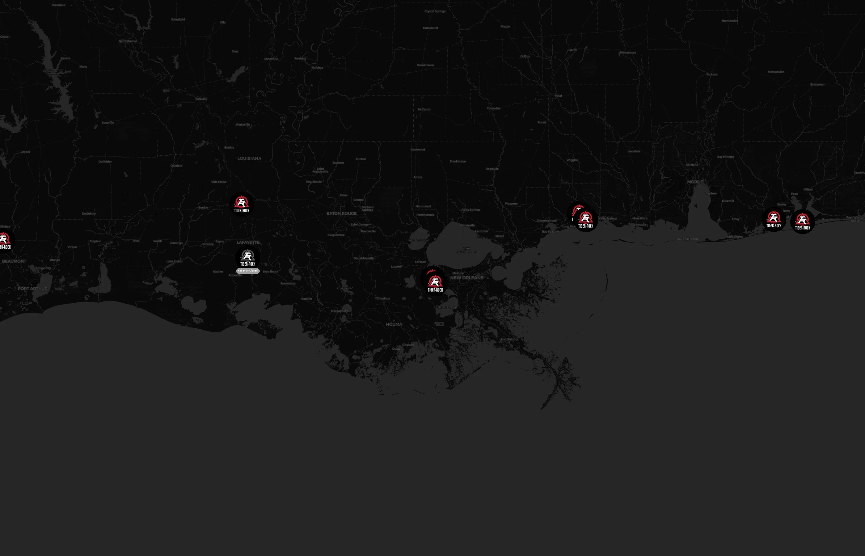 Tiger-Rock Martial Arts city distribution