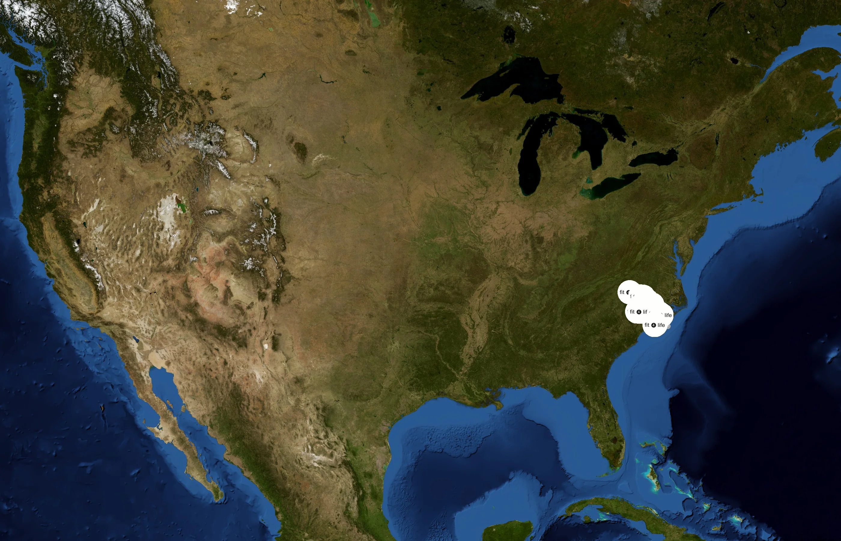 Fit4Life Health Clubs state distribution