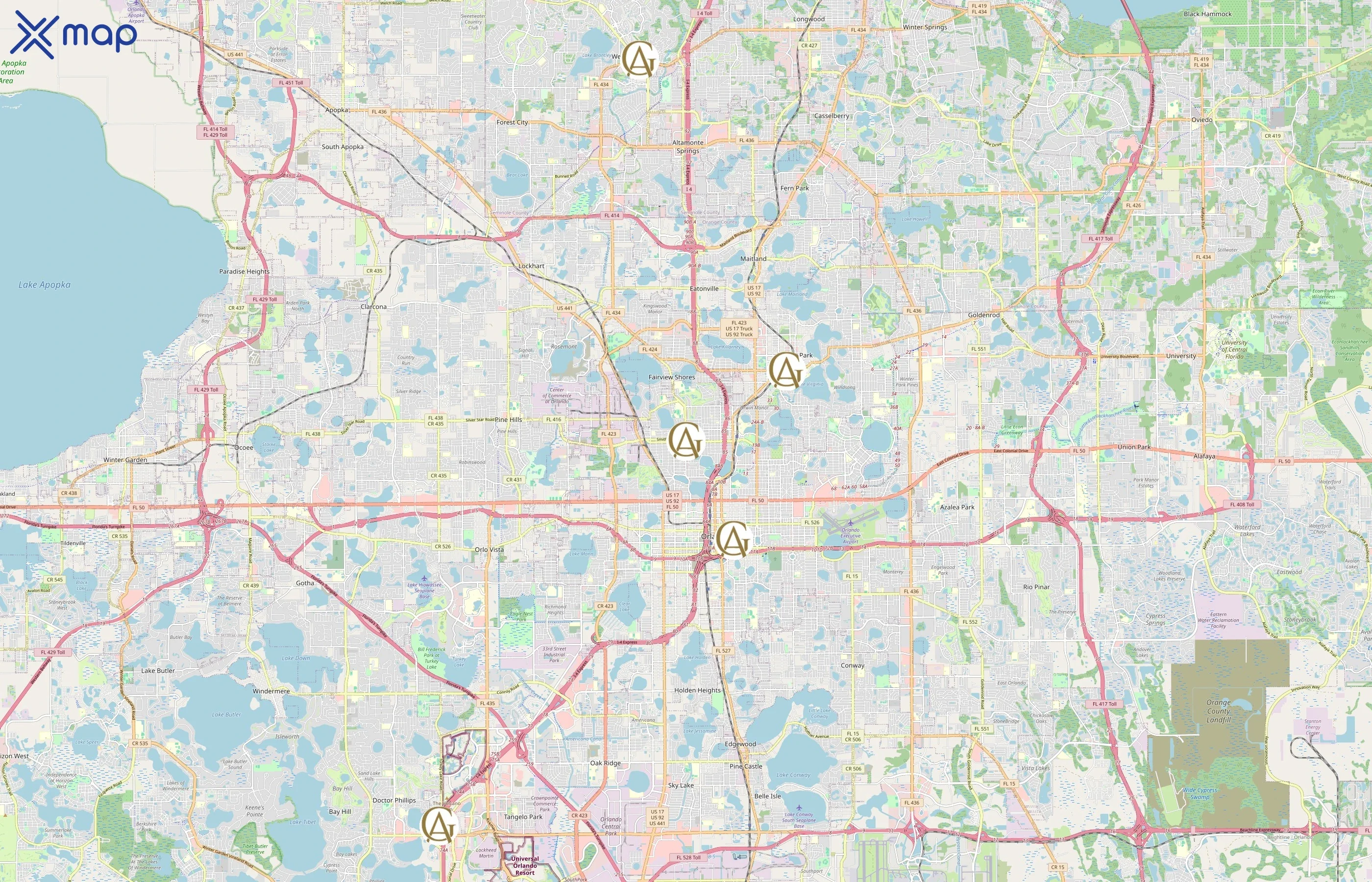 Goldfingers Aesthetics area coverage