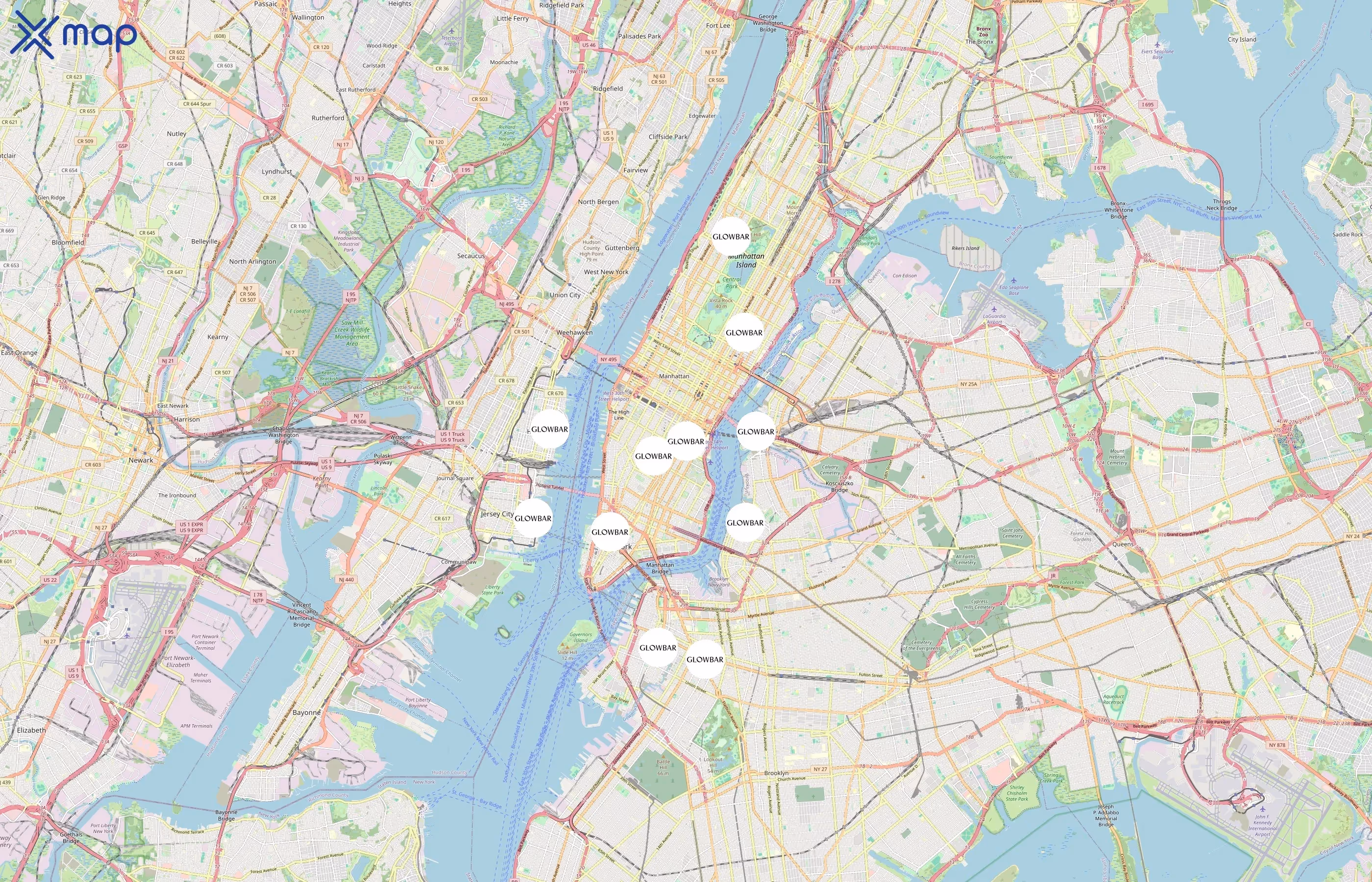 Glowbar area coverage