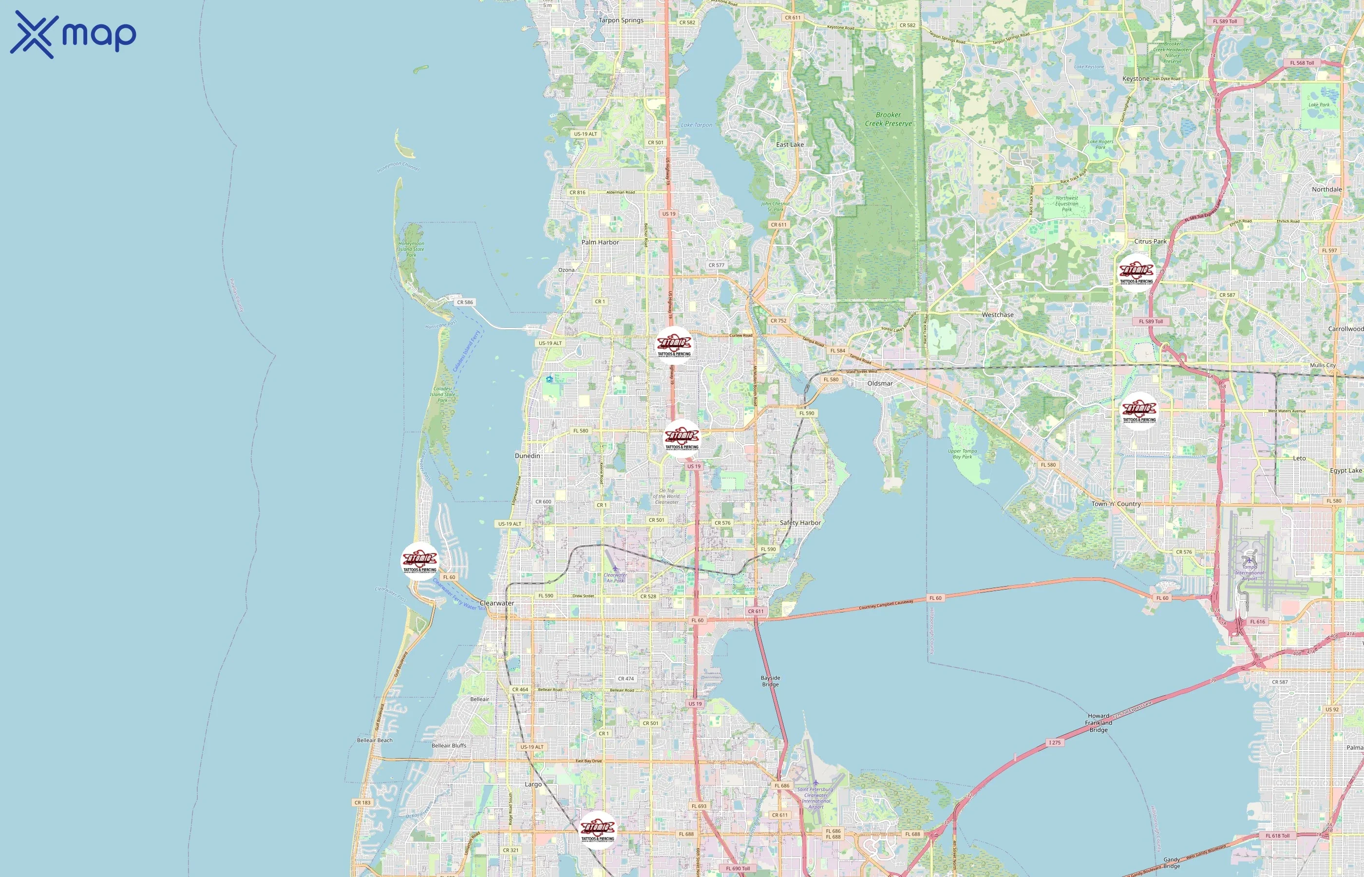 Atomic Tattoos area coverage