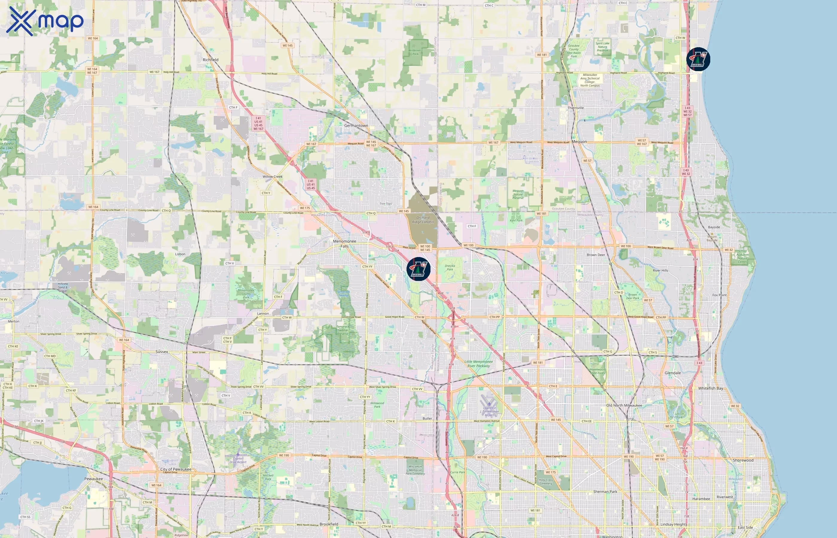 Northwoods League area coverage