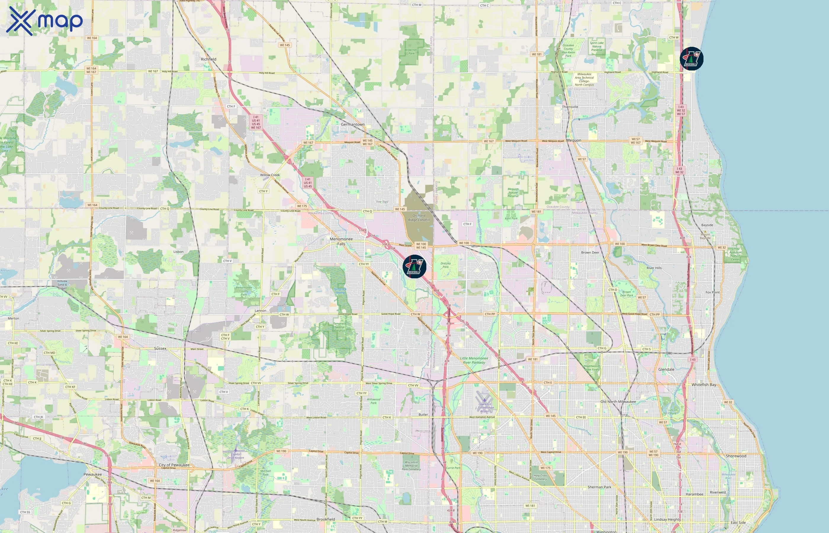 Northwoods League area coverage