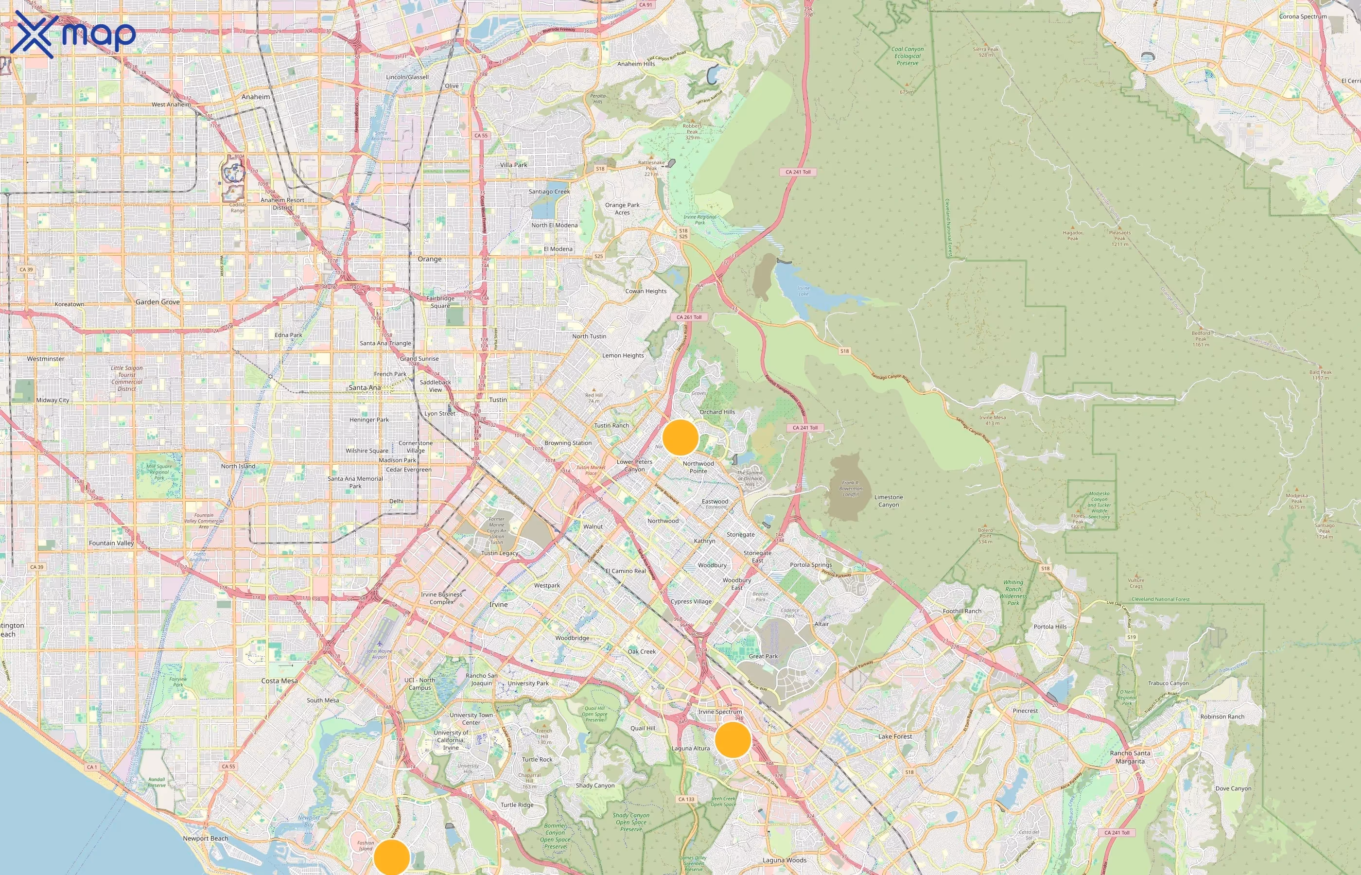 OrangeTwist area coverage