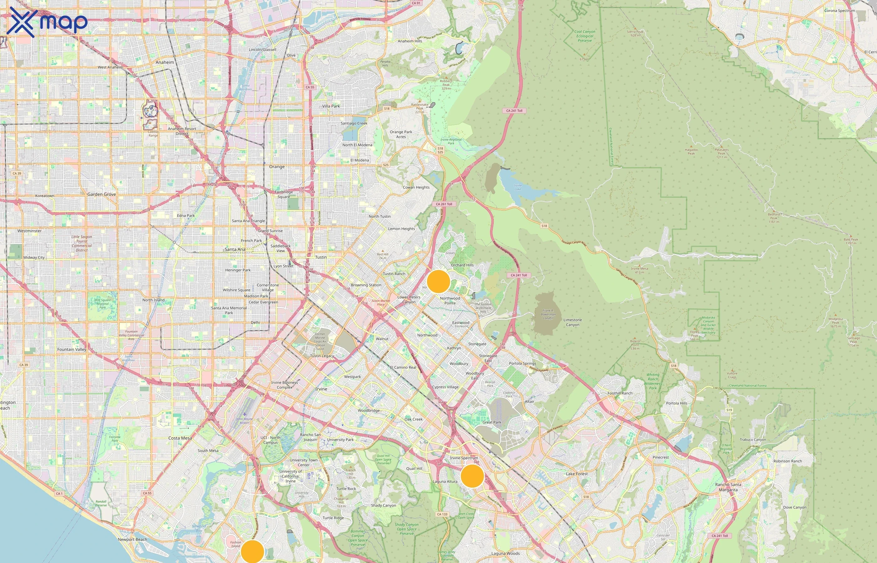 OrangeTwist area coverage
