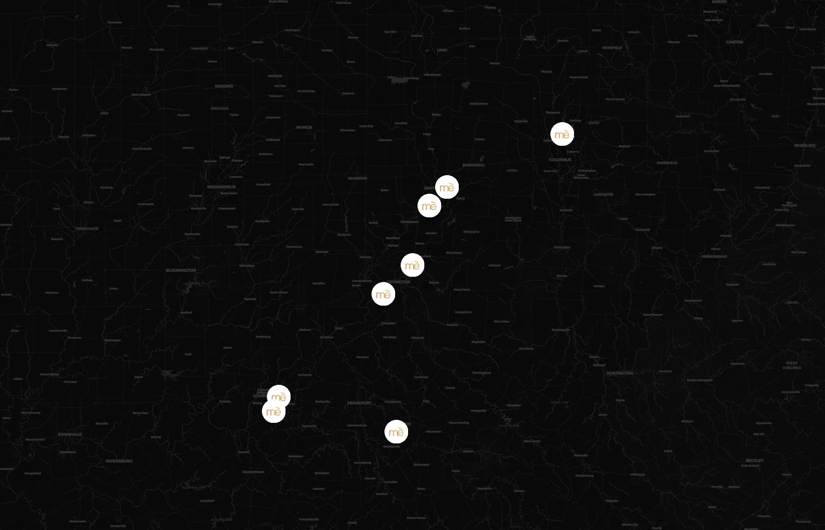 Miracle Eyebrows city distribution