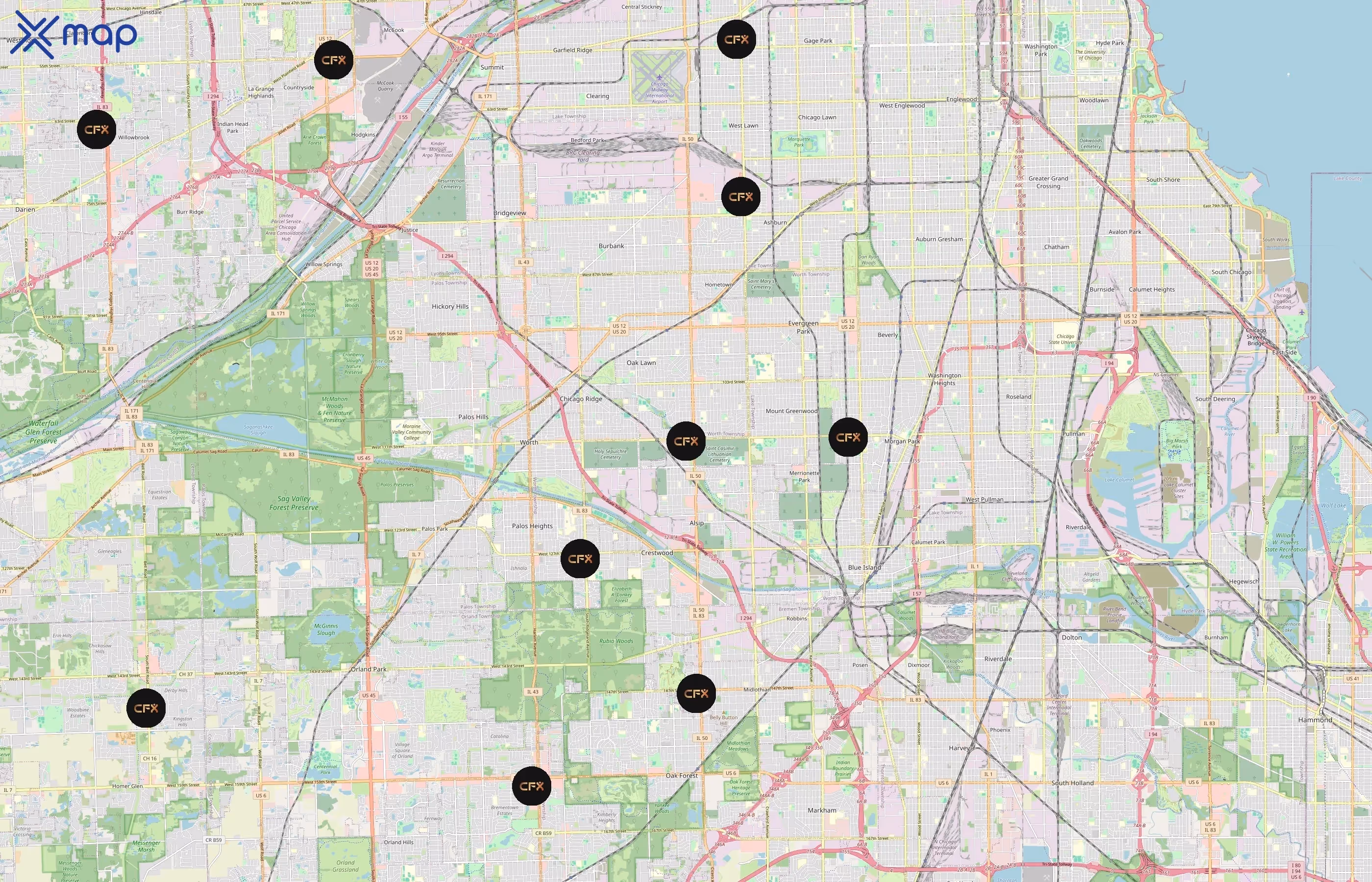 CFX Fitness area coverage