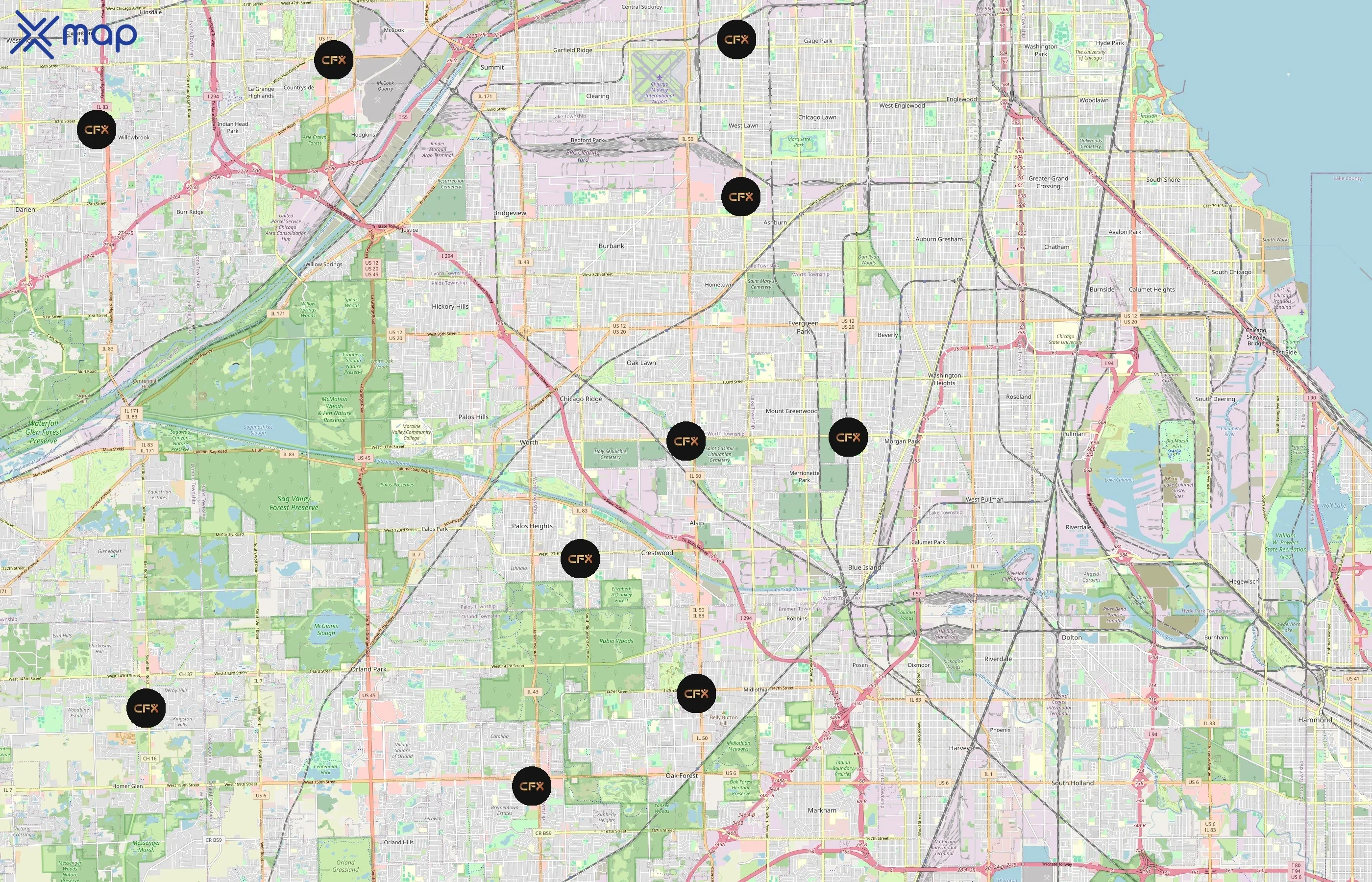 CFX Fitness area coverage