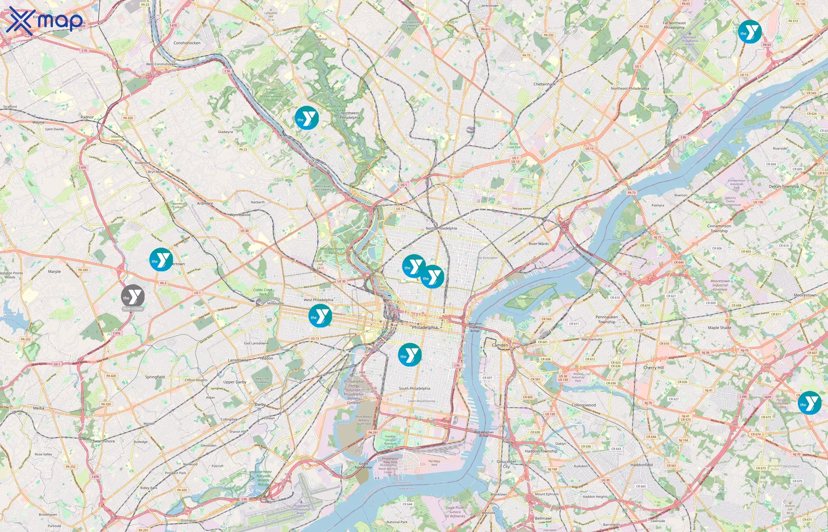Greater Philadelphia YMCA area coverage