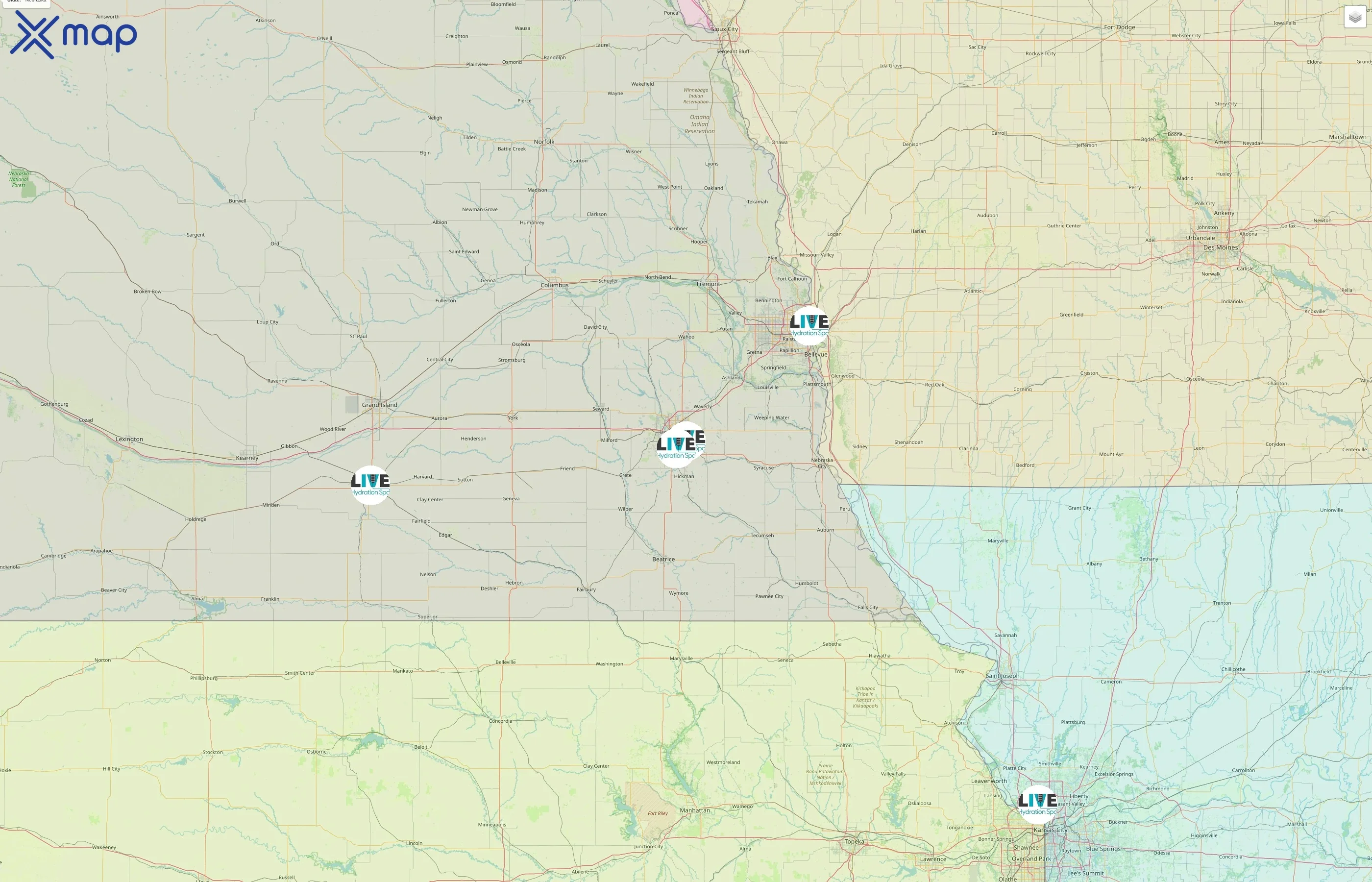 LIVE Hydration Spa street hotspots