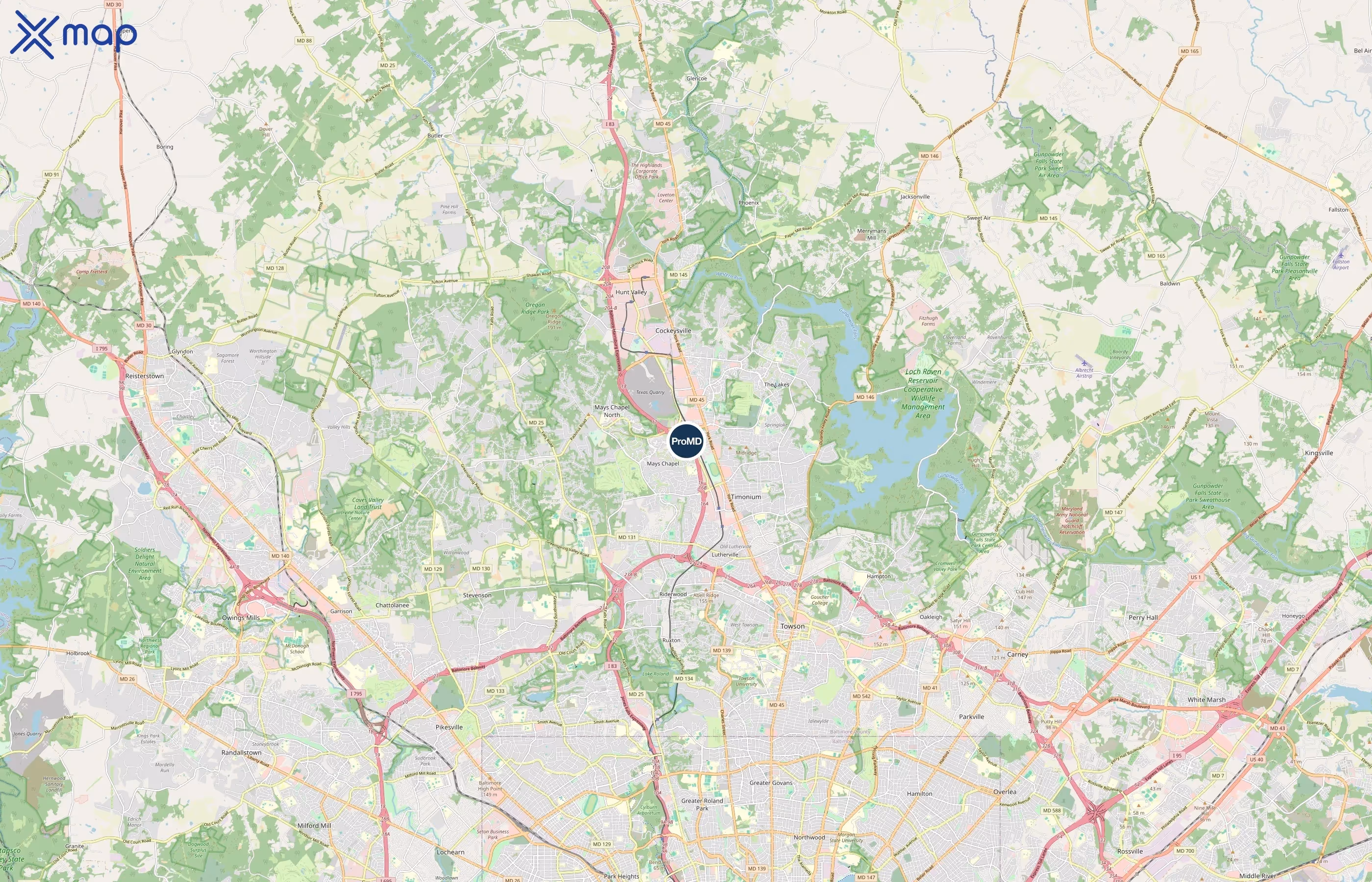 ProMD Health area coverage