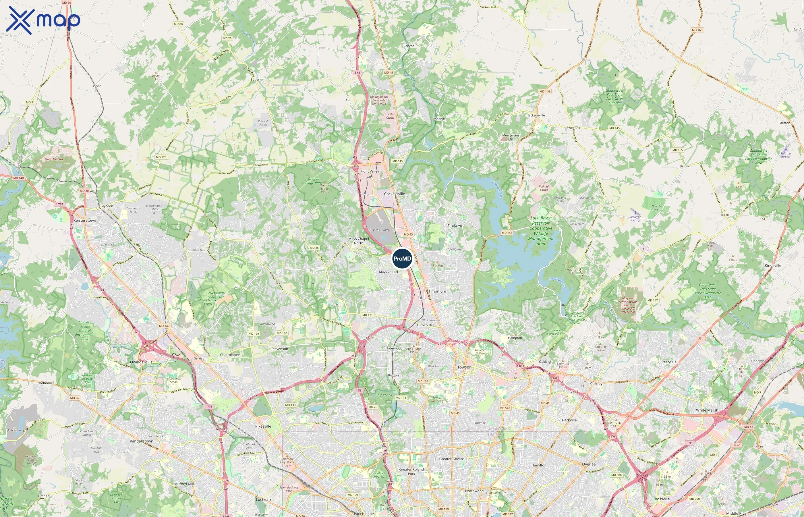 ProMD Health area coverage