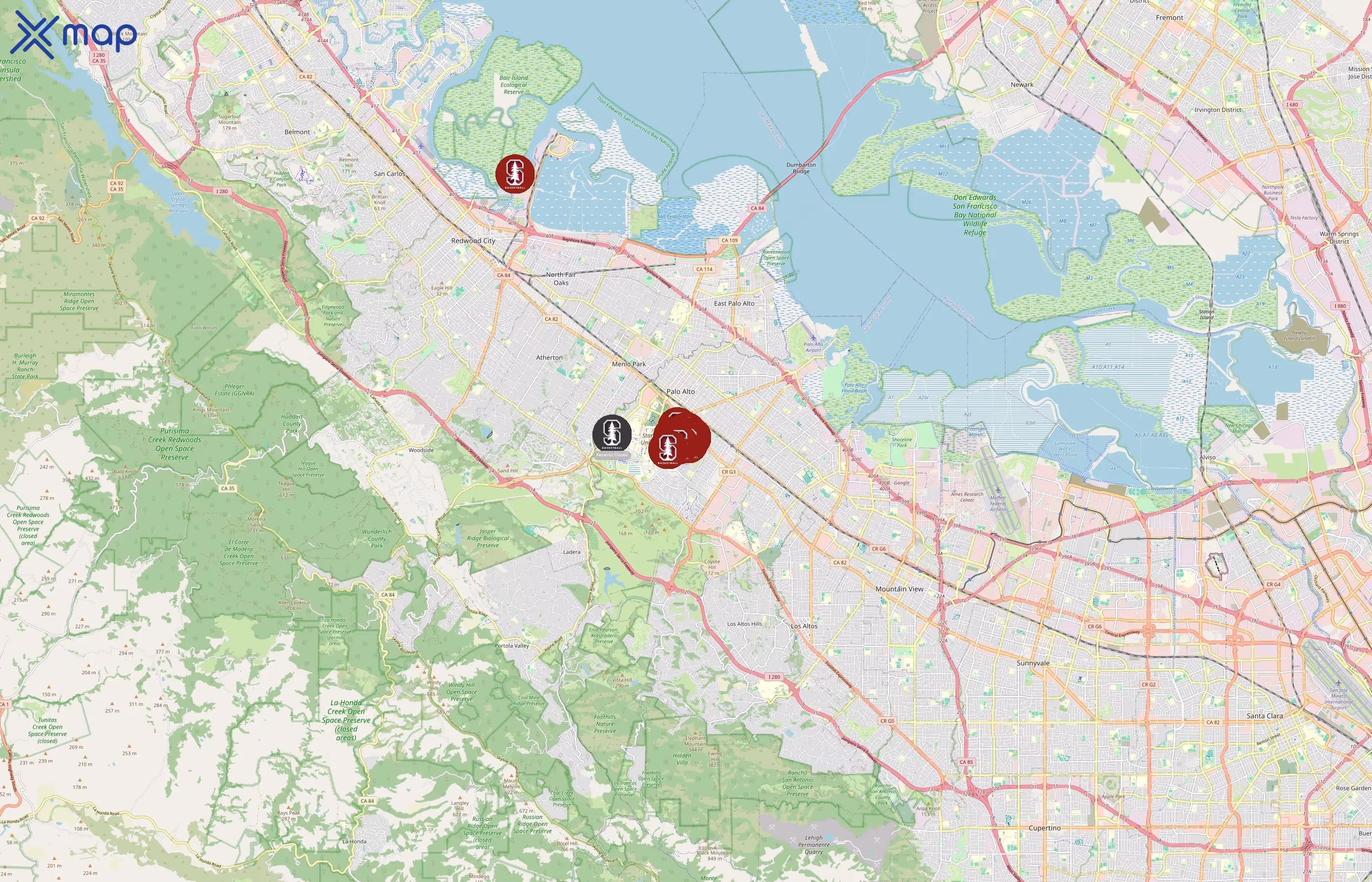 Stanford University Athletics area coverage