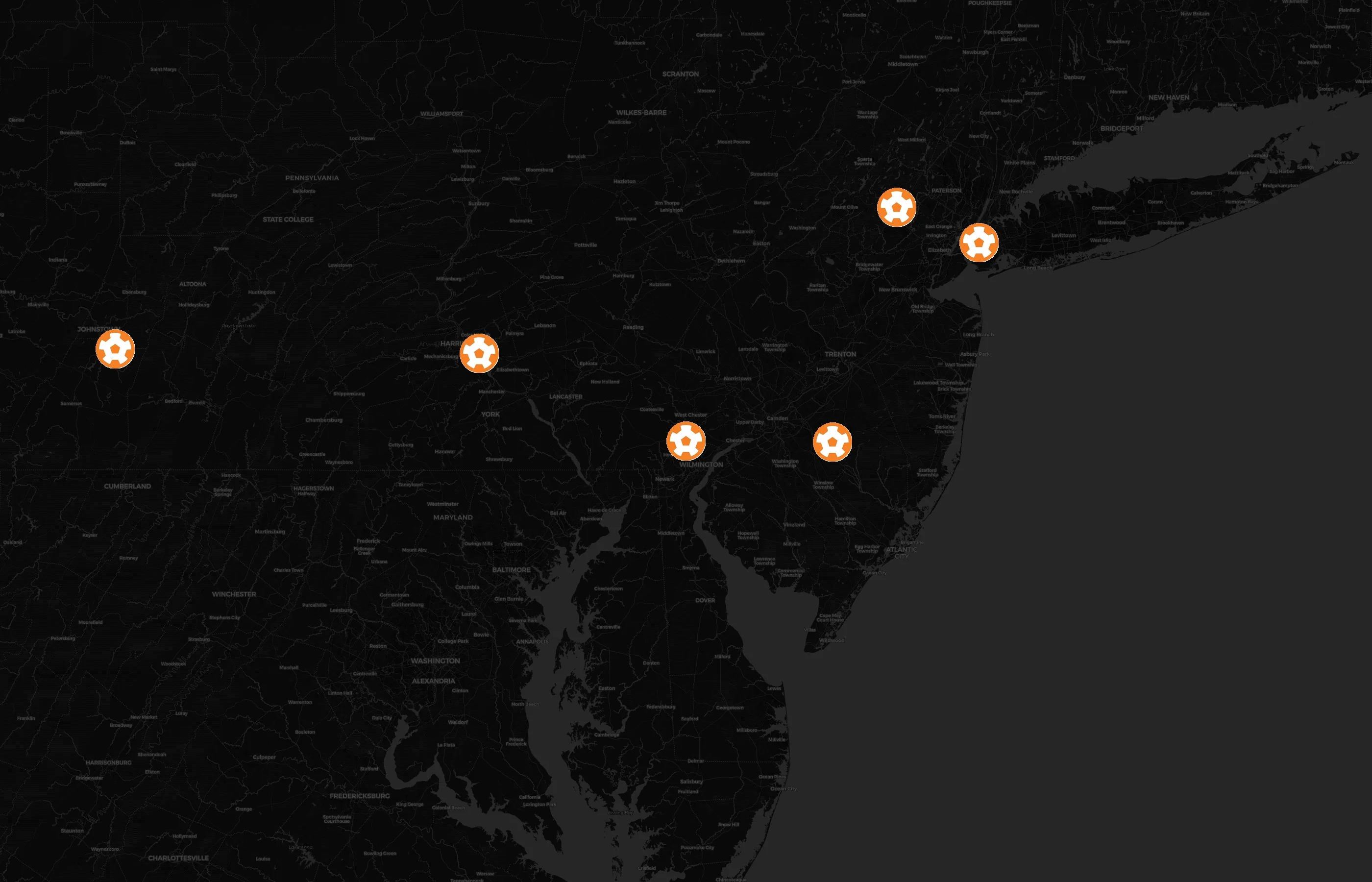 Soccer Shots city distribution
