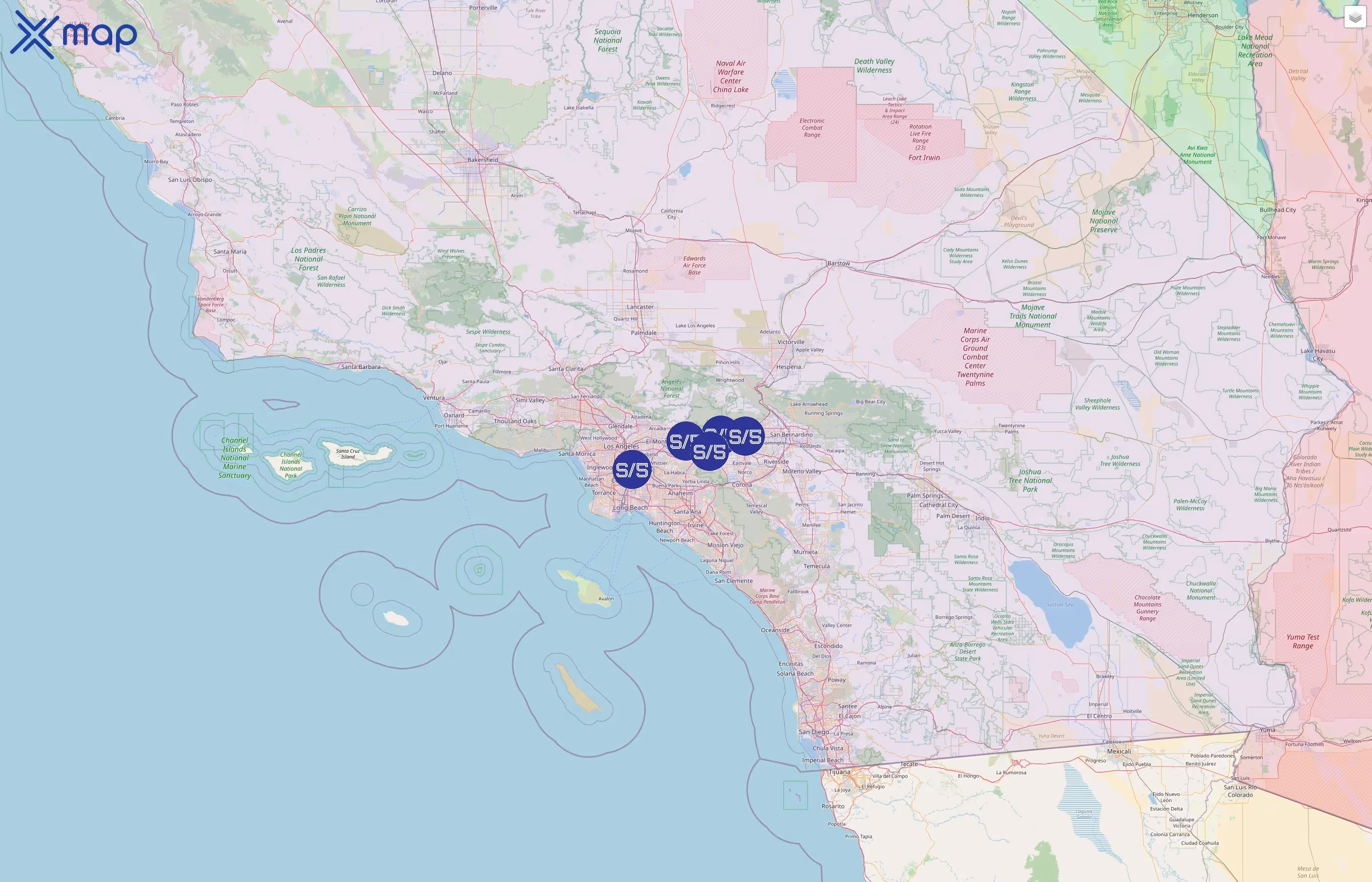Sofive street hotspots