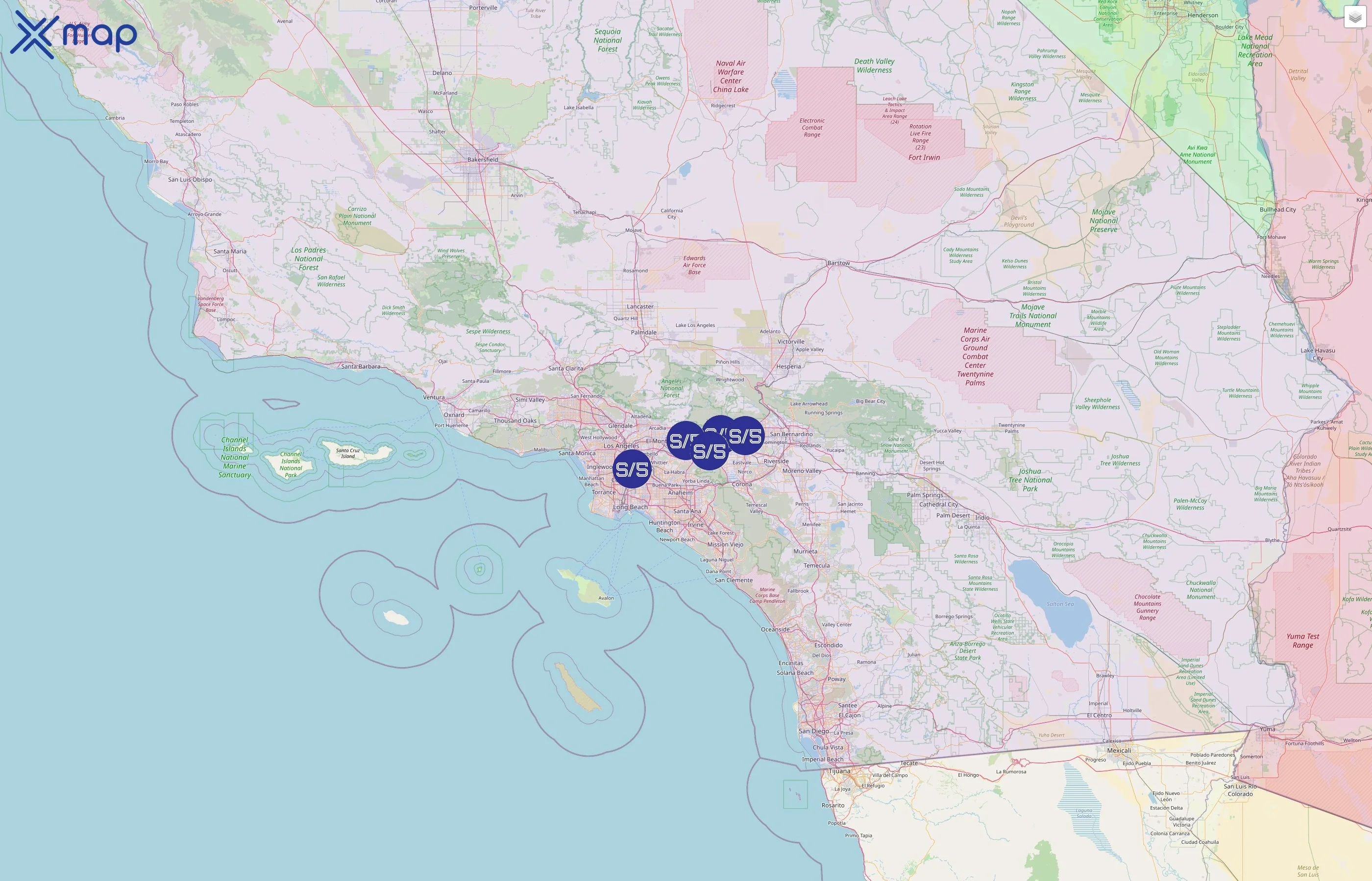 Sofive street hotspots
