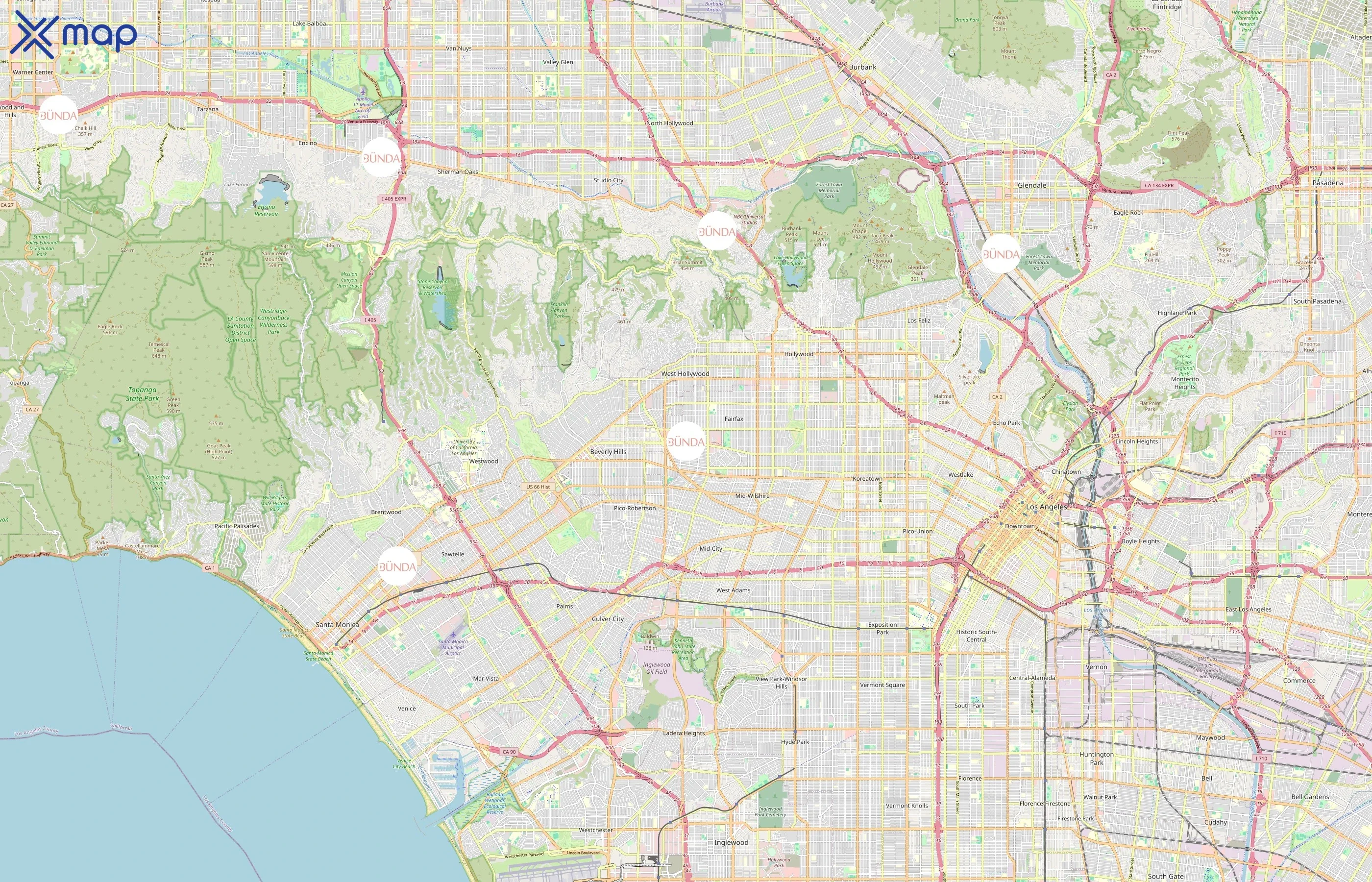 Bünda area coverage