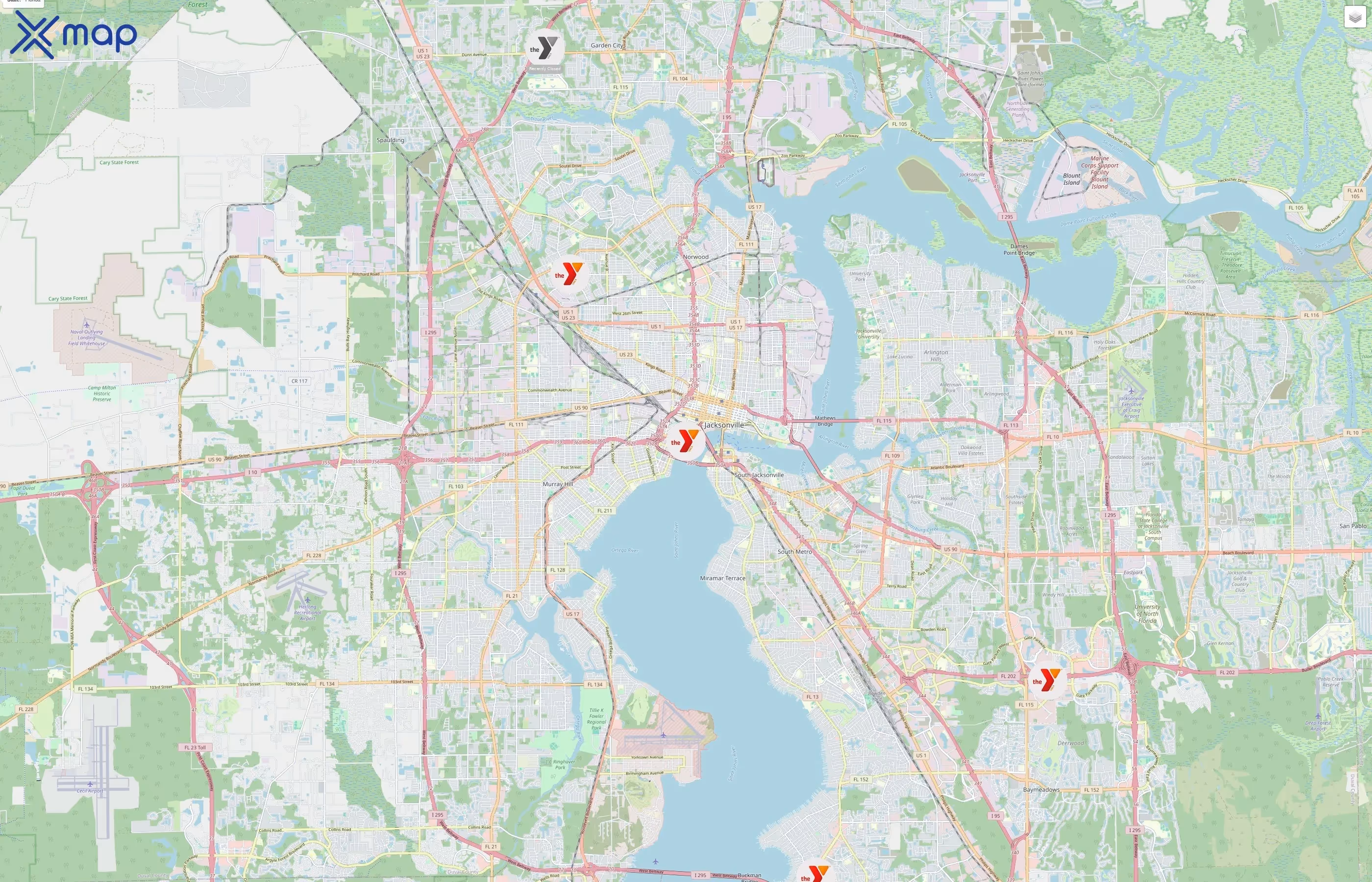 First Coast YMCA traffic data