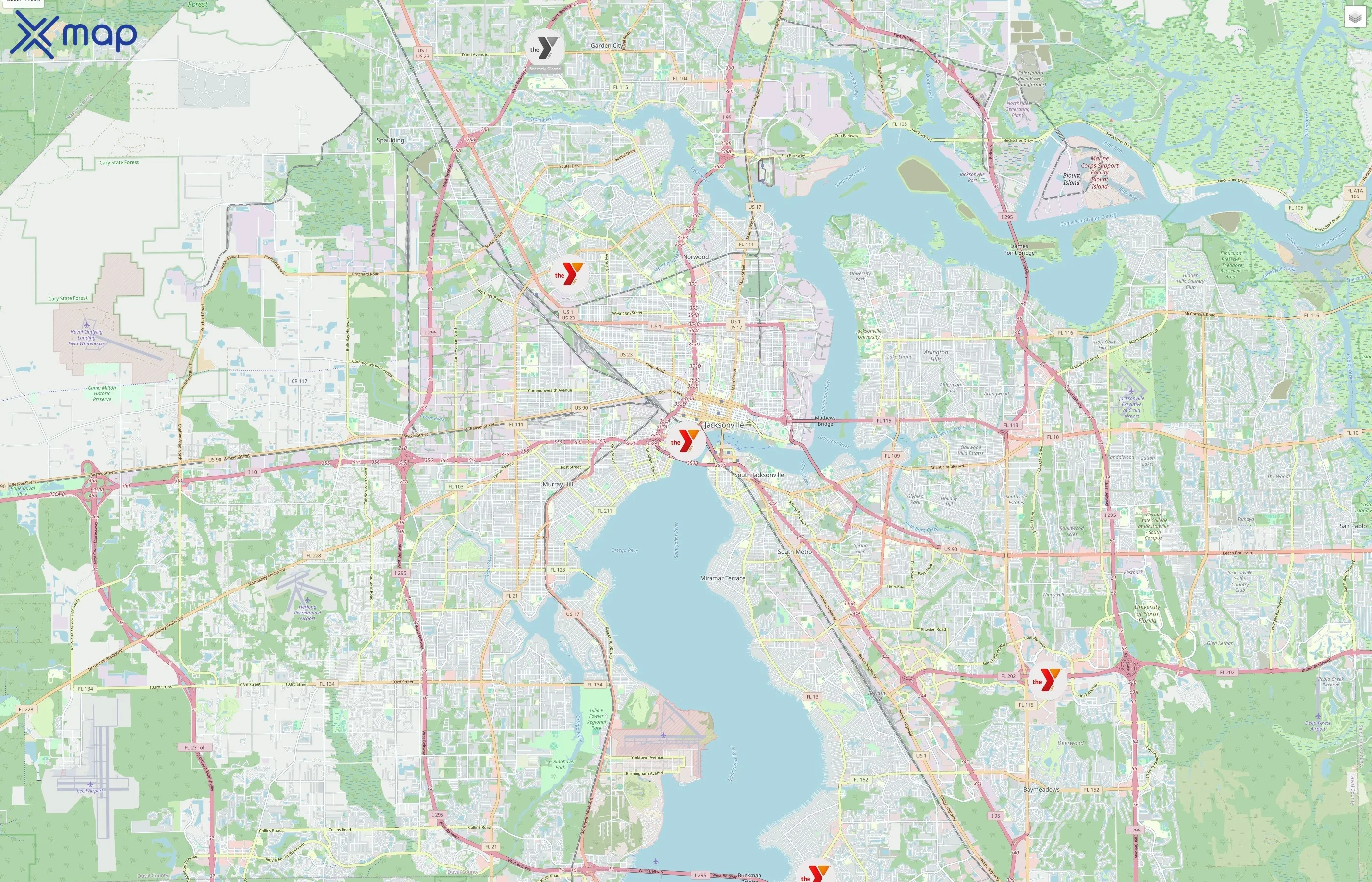 First Coast YMCA traffic data