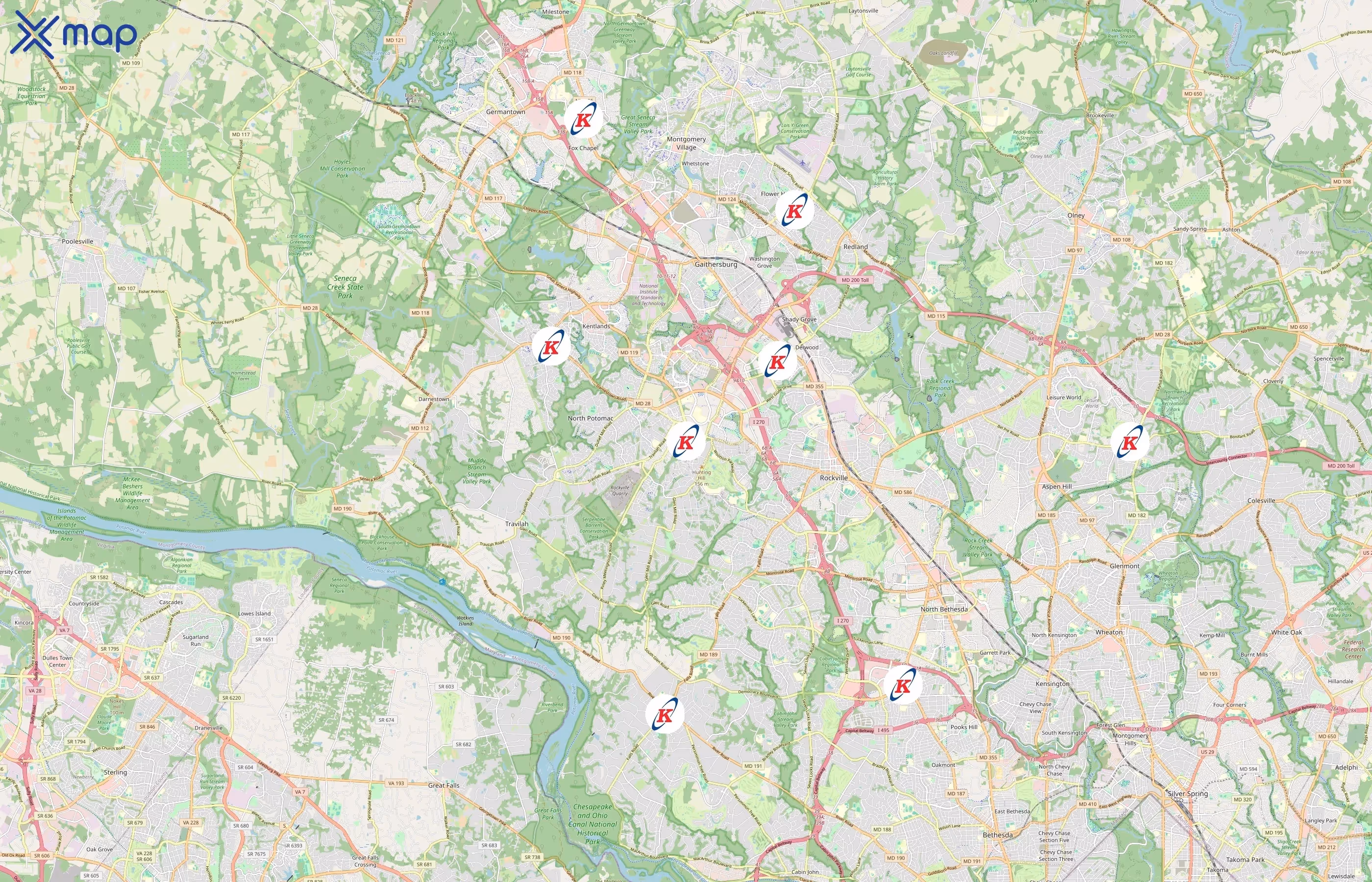 Kicks Karate area coverage