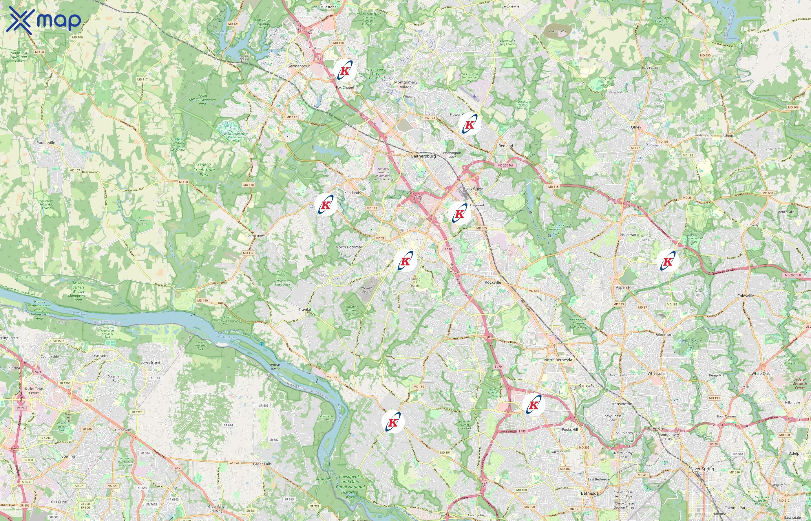 Kicks Karate area coverage