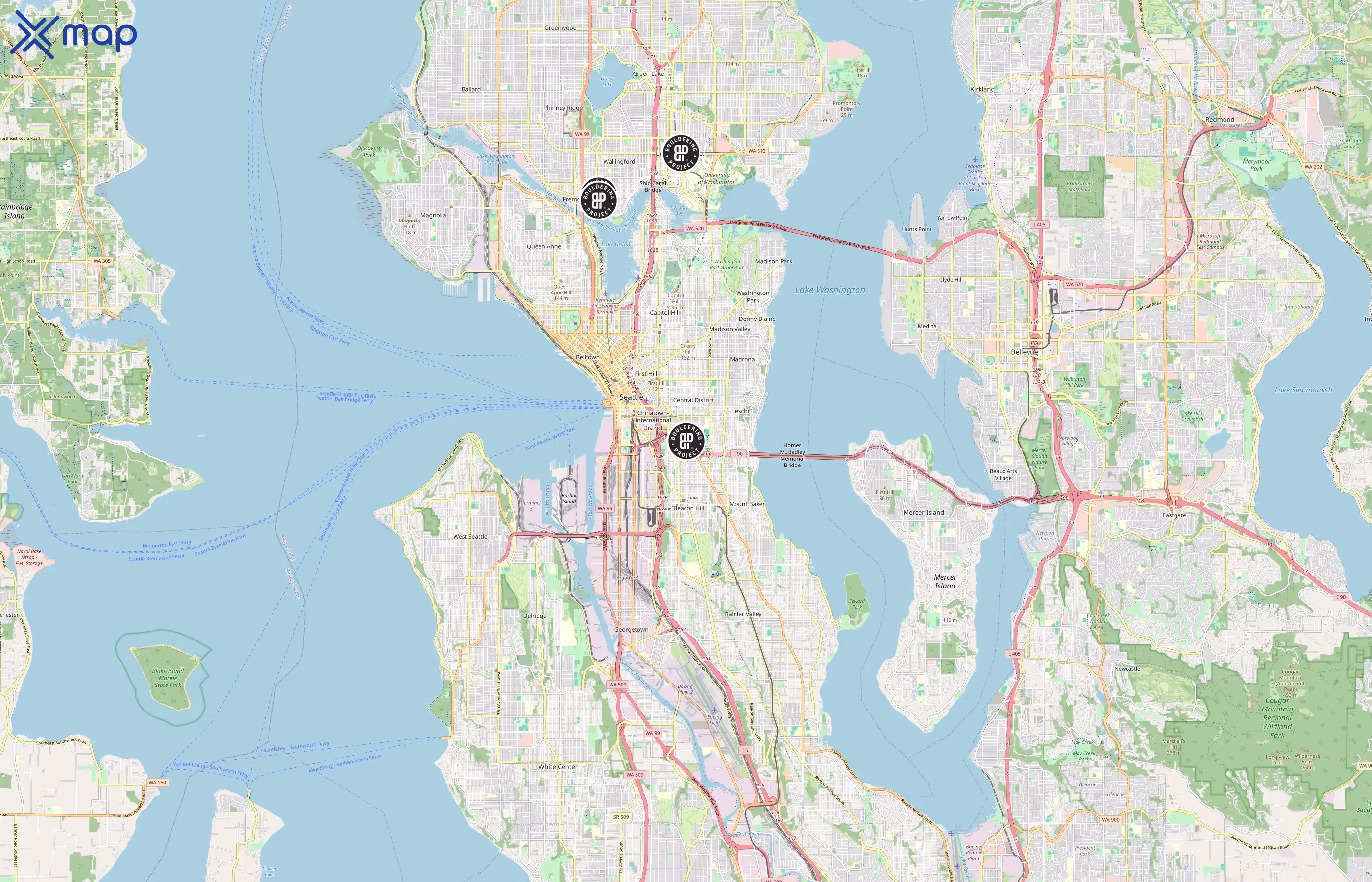 Bouldering Project area coverage