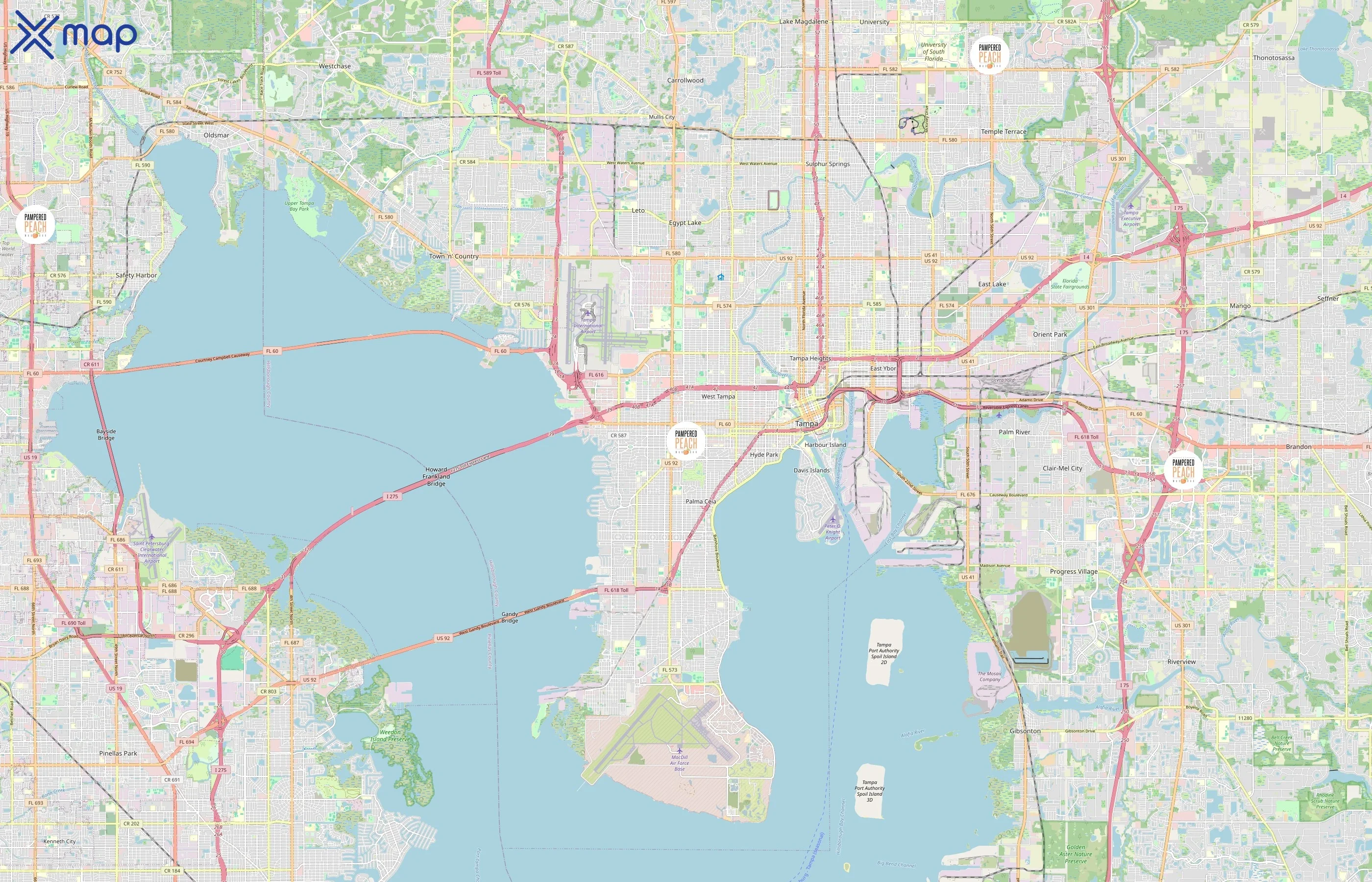 Pampered Peach area coverage