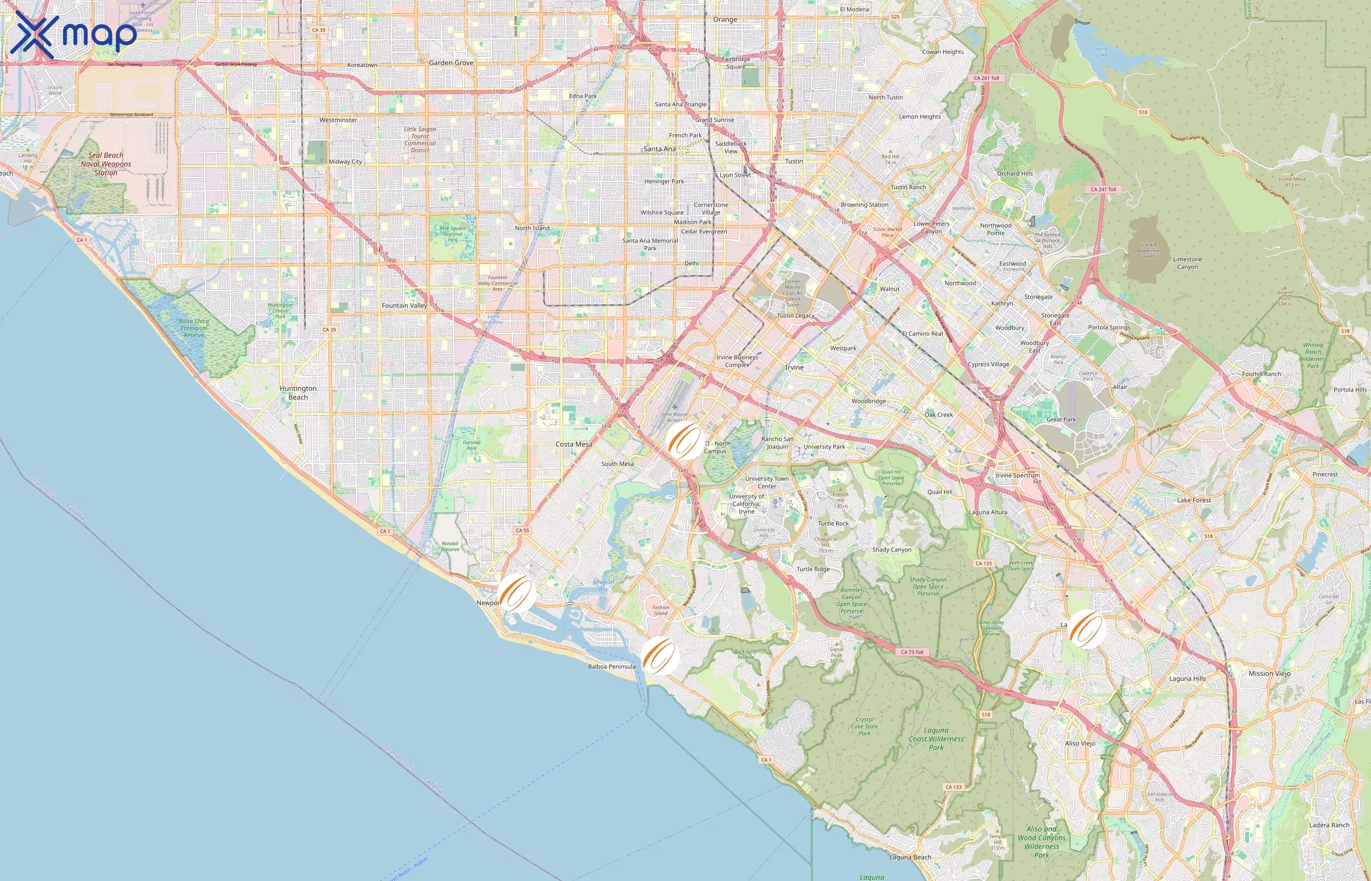 Optima Salons area coverage