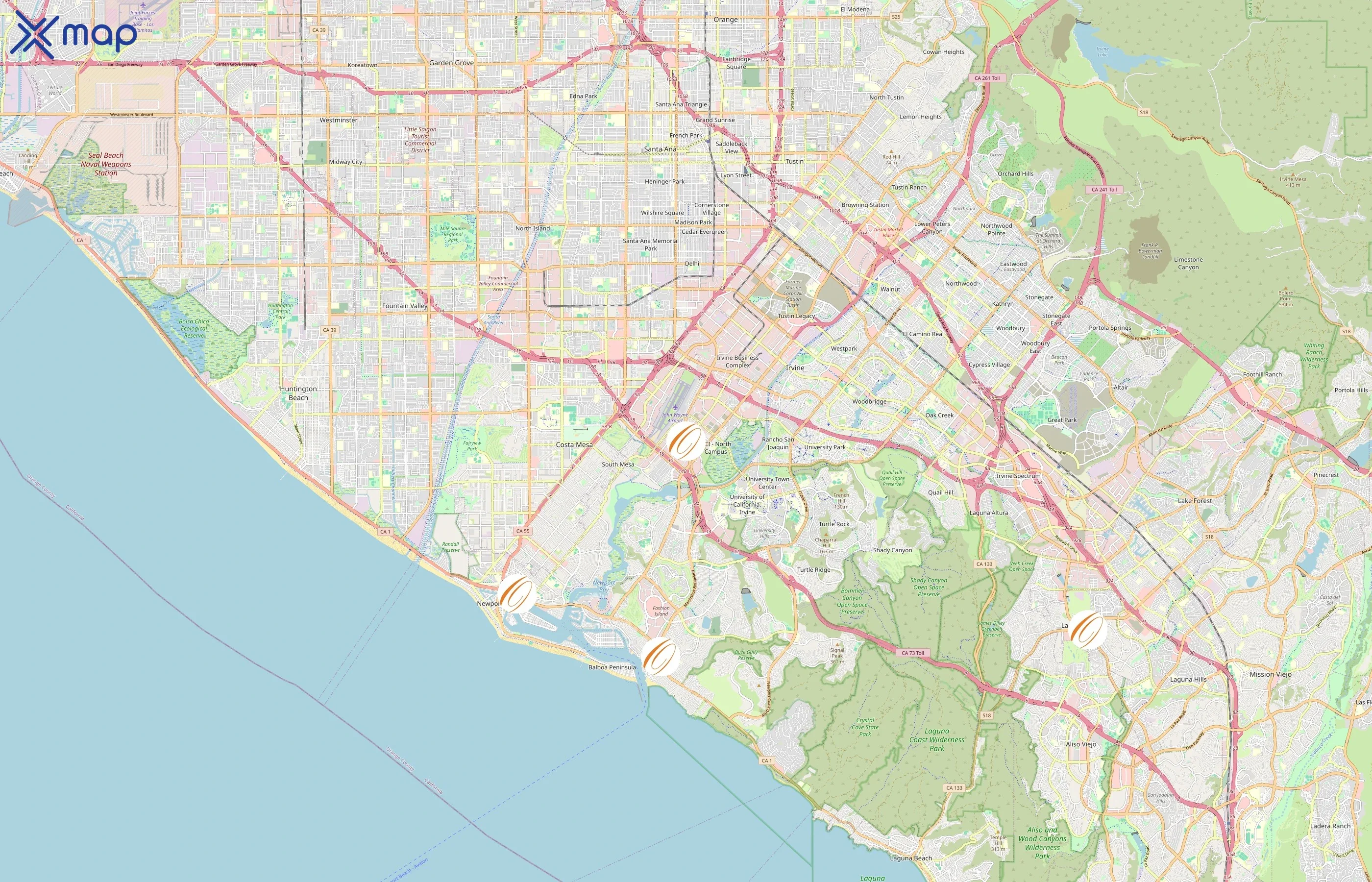 Optima Salons area coverage