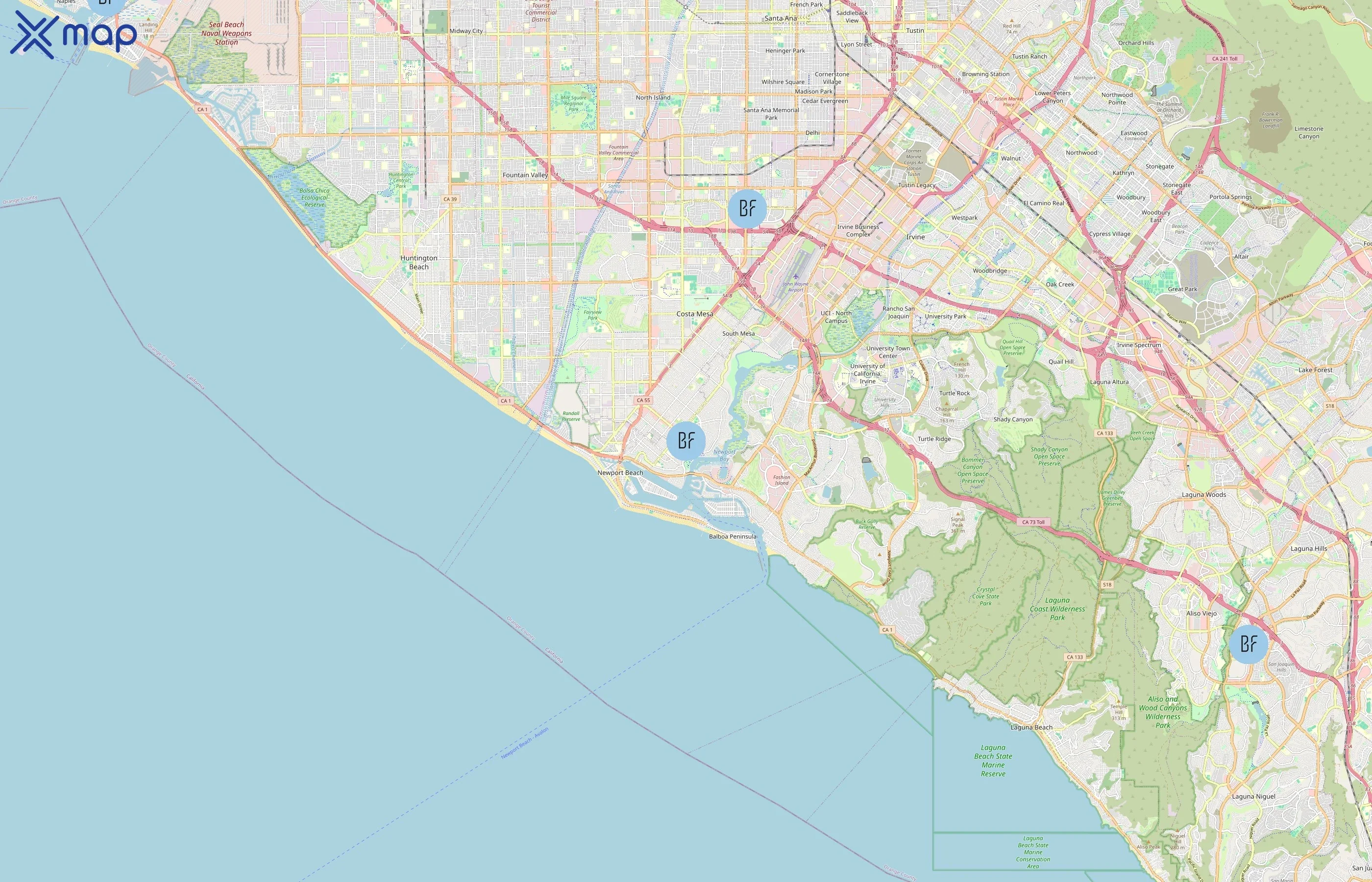 BE Fit Modern Pilates area coverage