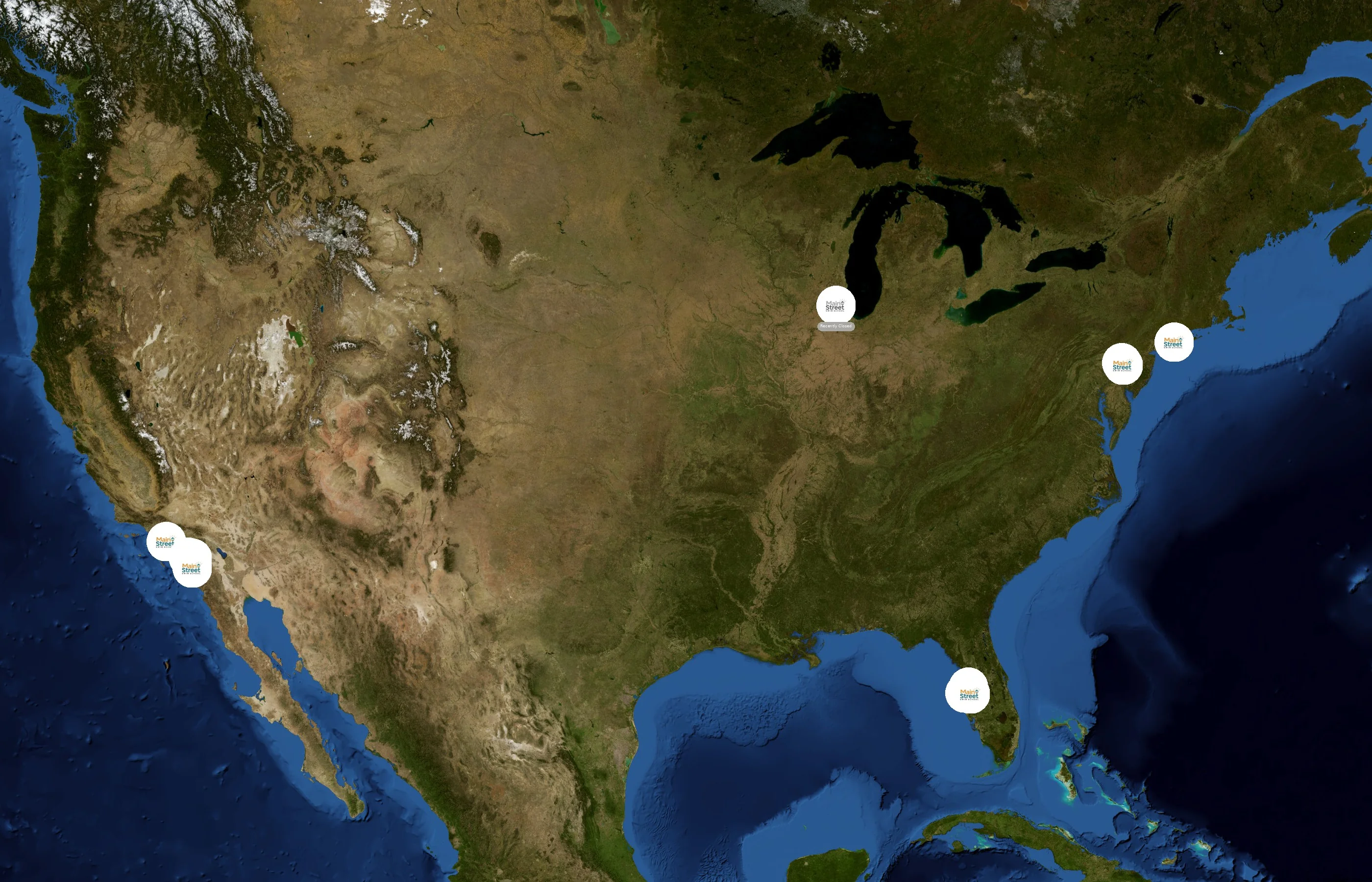 Main Street Swim School state distribution