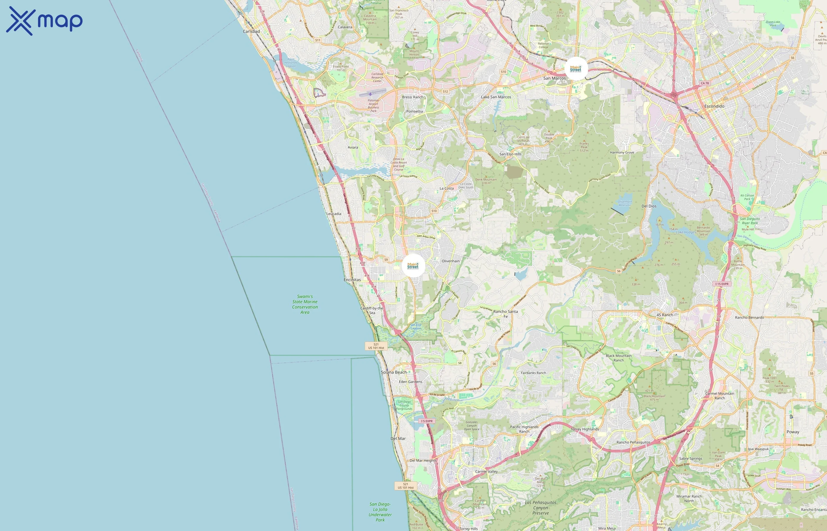 Main Street Swim School area coverage