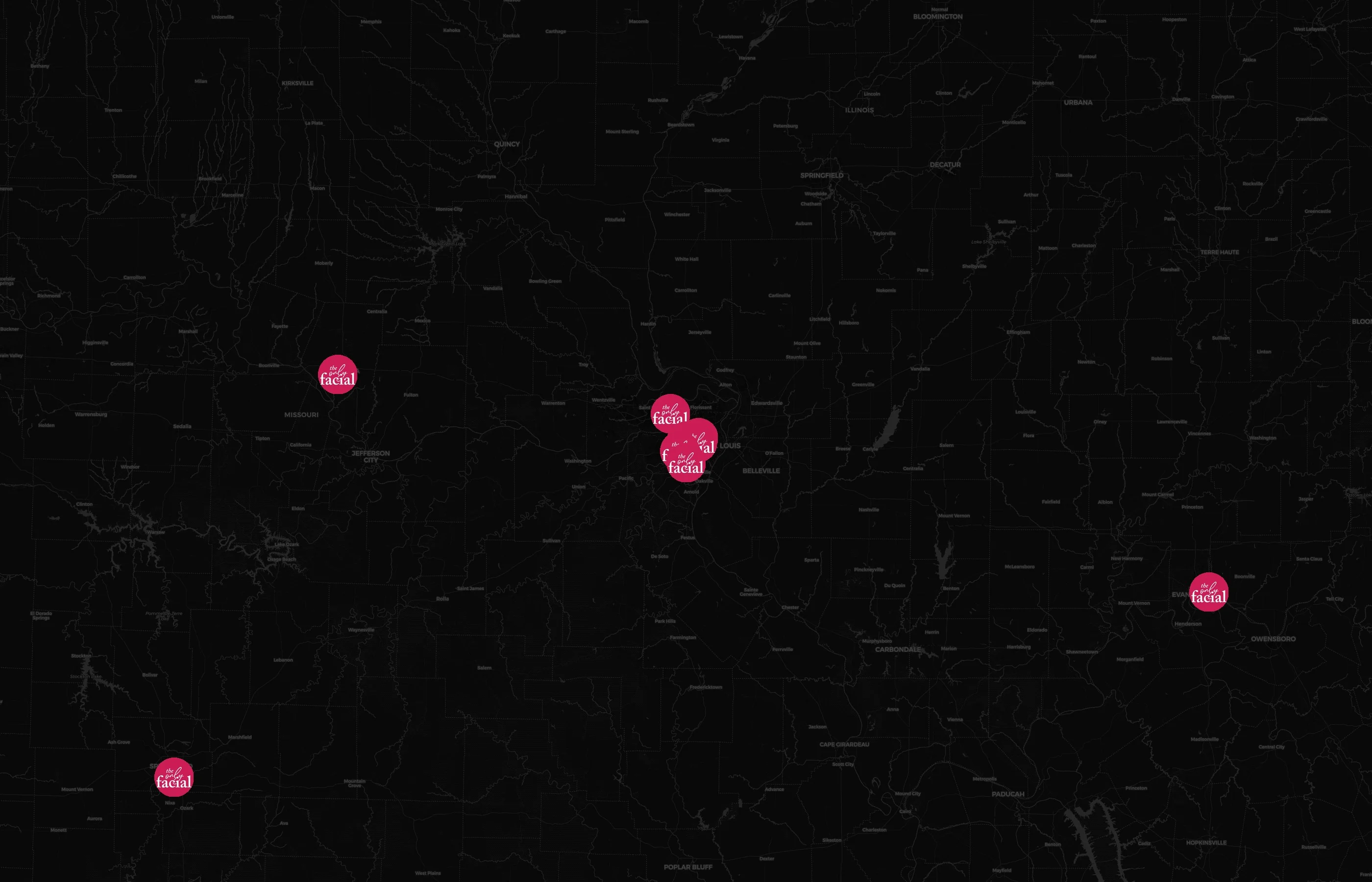 The Only Facial city distribution