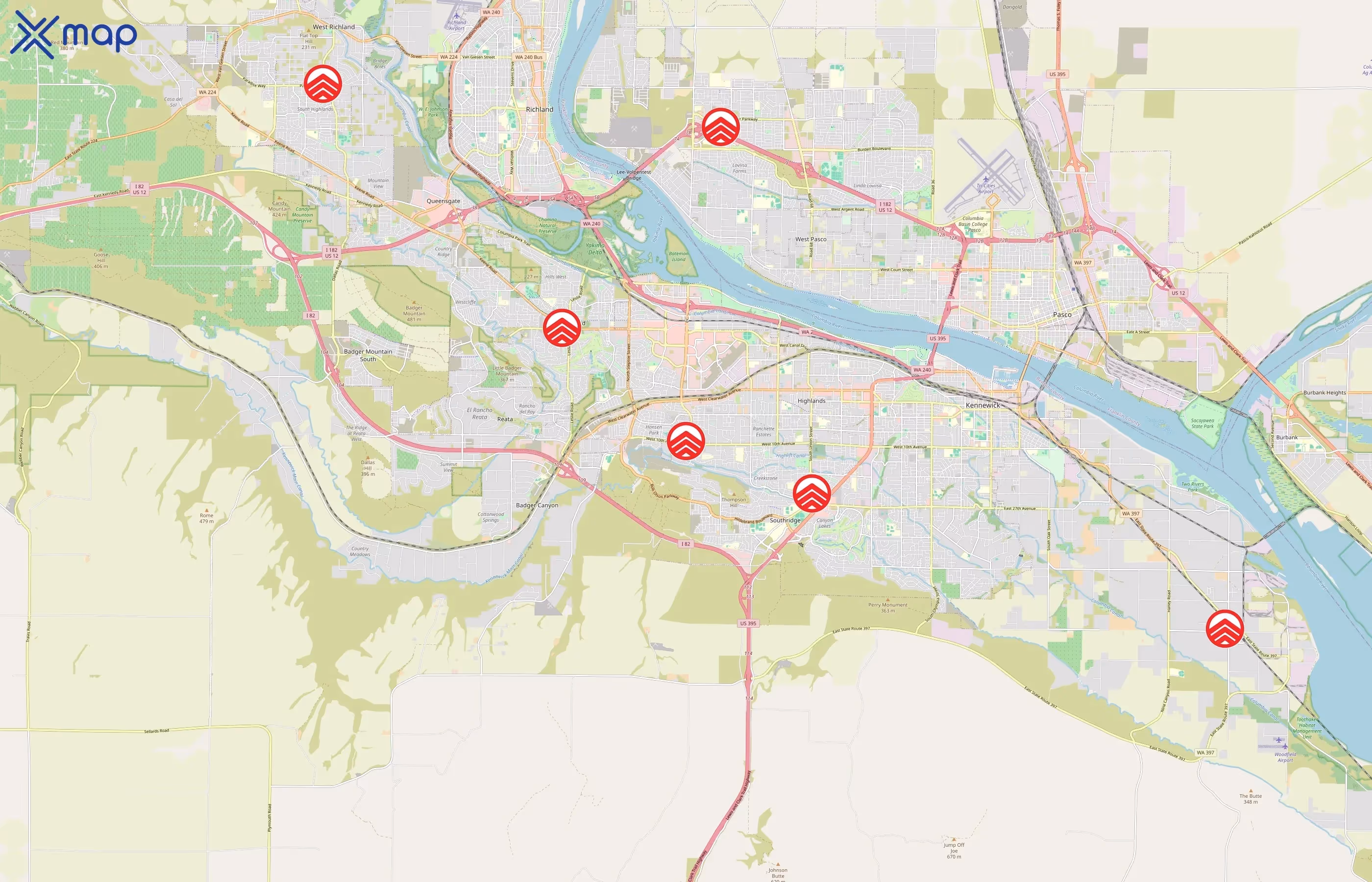 Club 24 Fitness area coverage