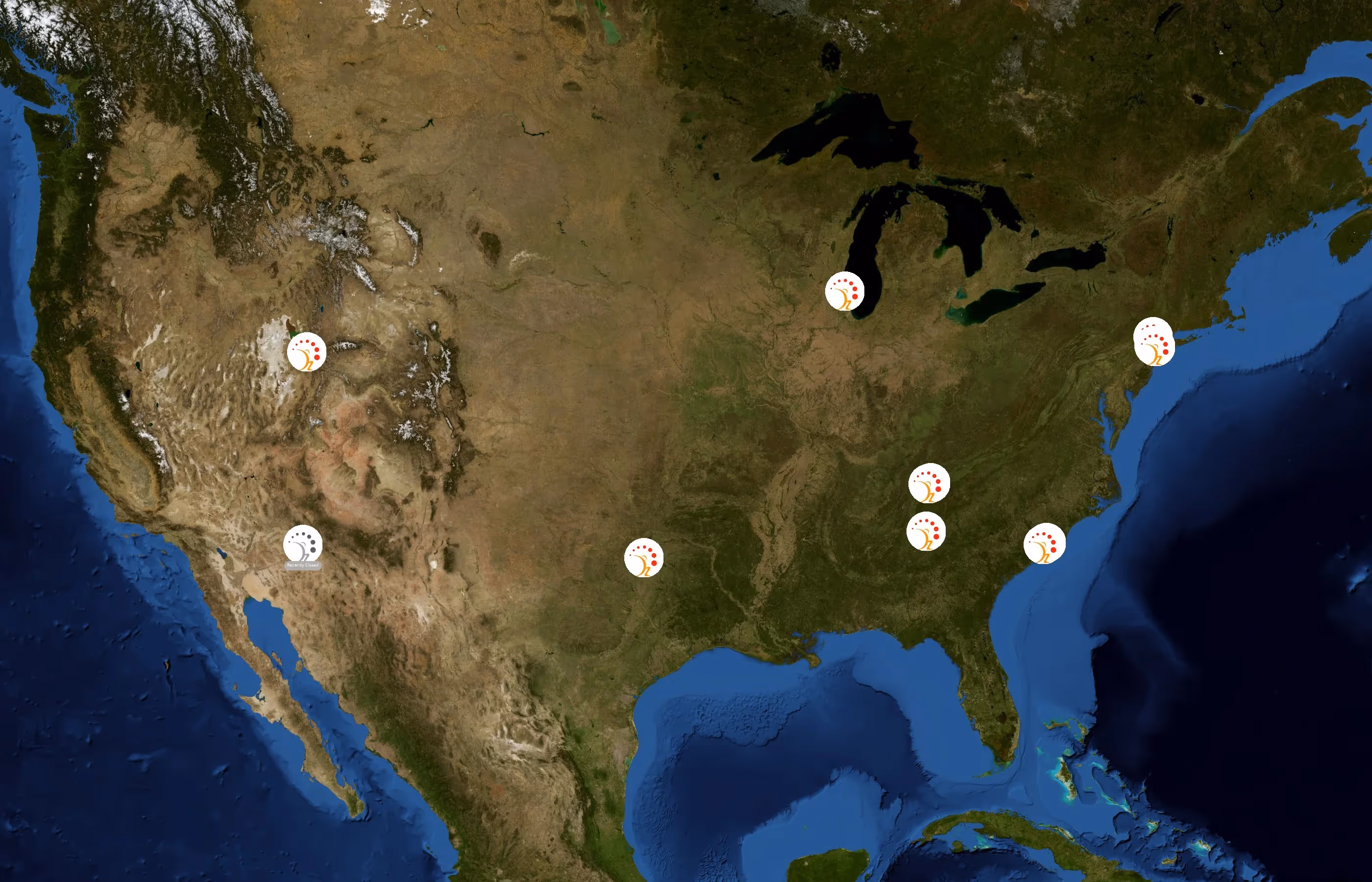 Real Hot Yoga state distribution