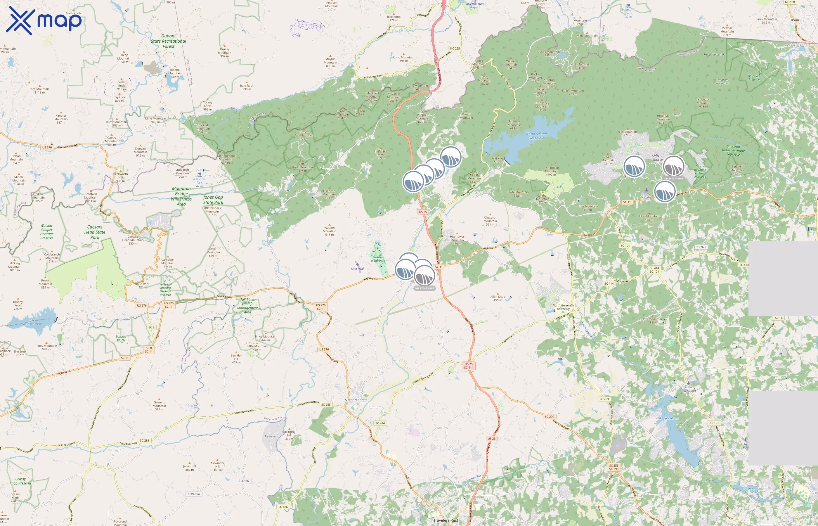 The Cliffs area coverage