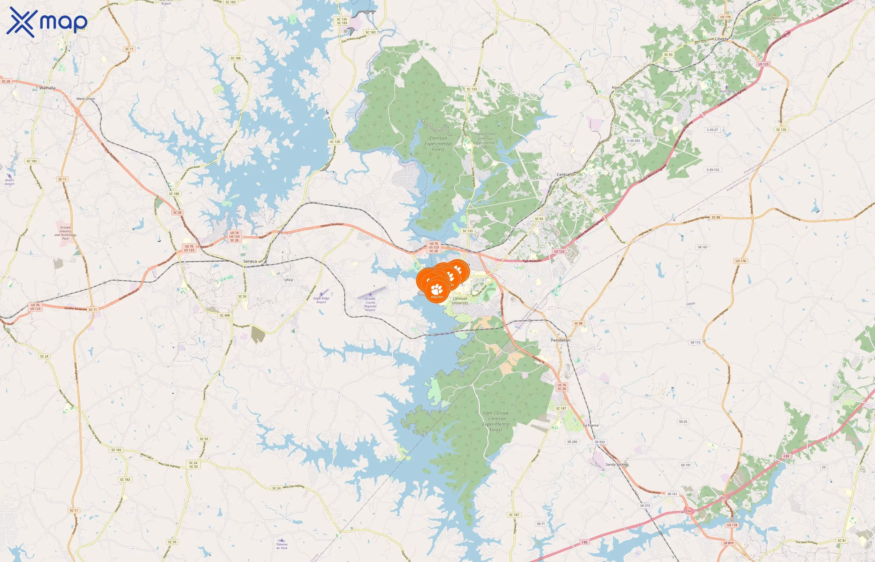 Clemson Tigers area coverage