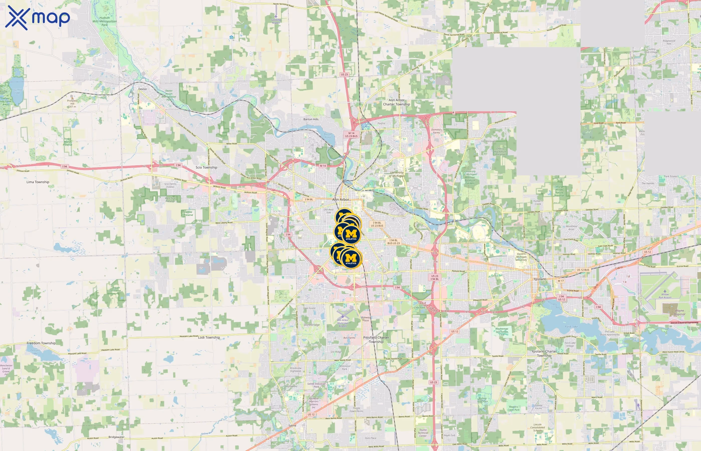 University of Michigan Athletics area coverage