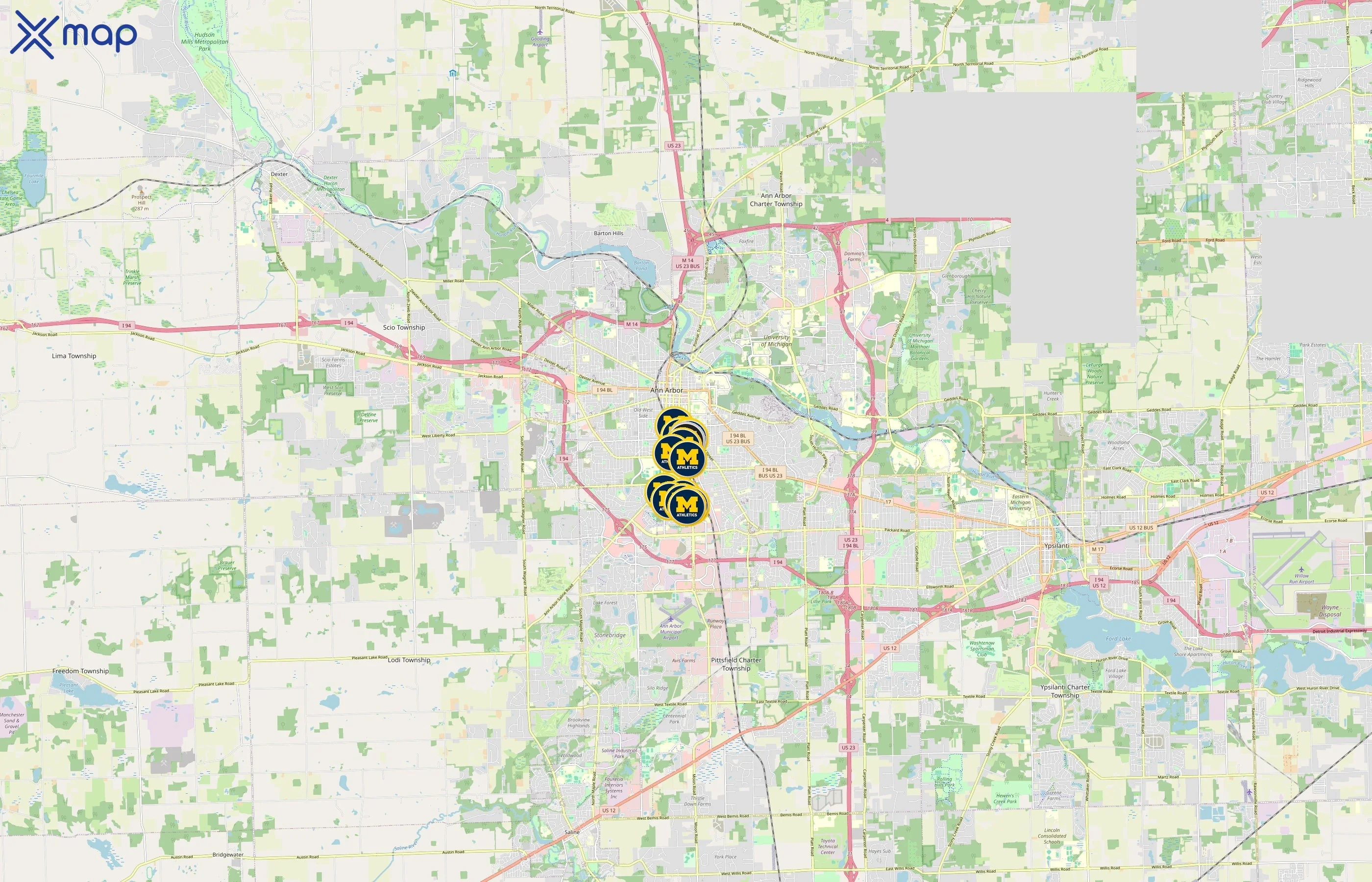 University of Michigan Athletics area coverage