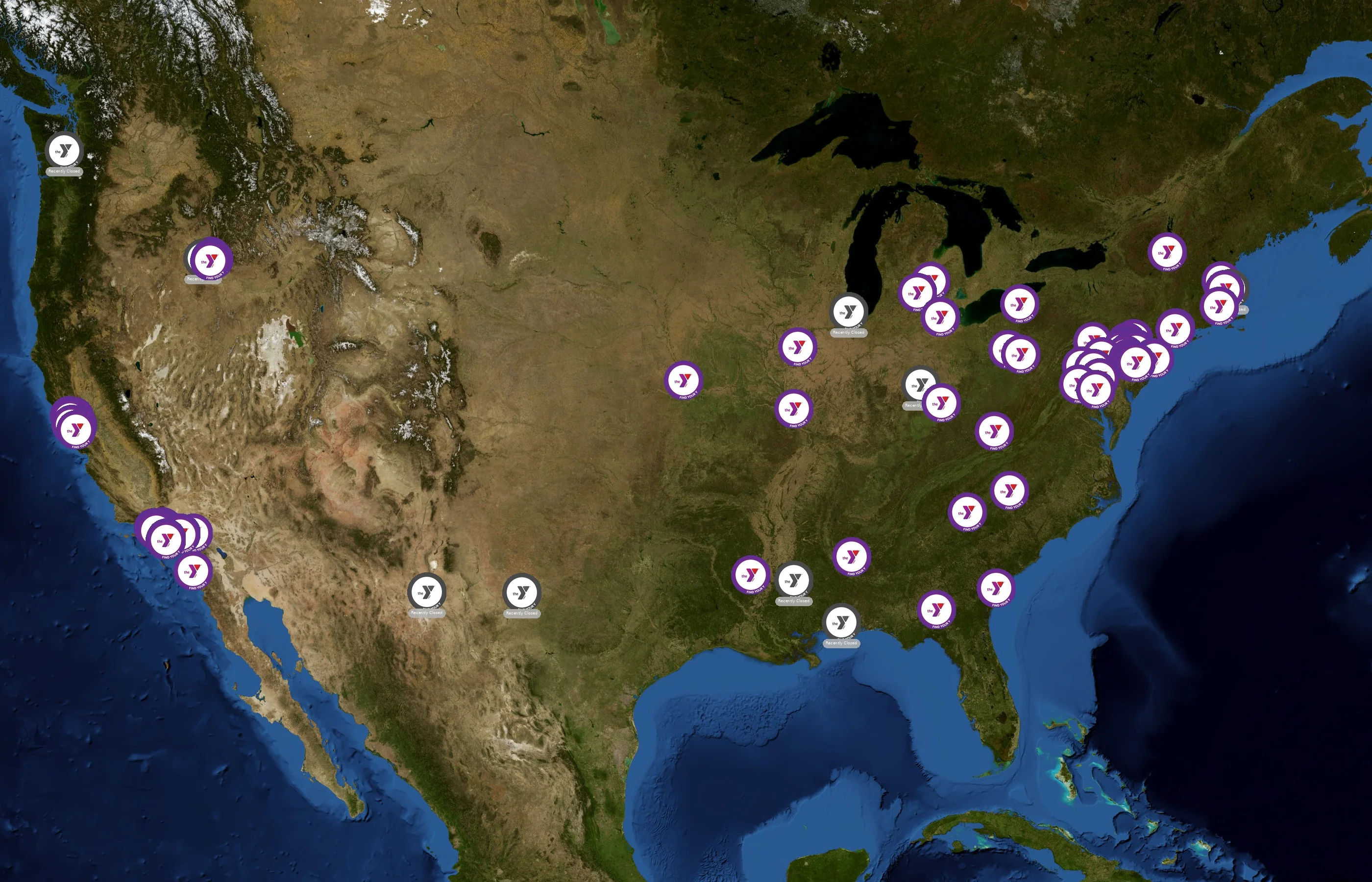 YMCA state distribution