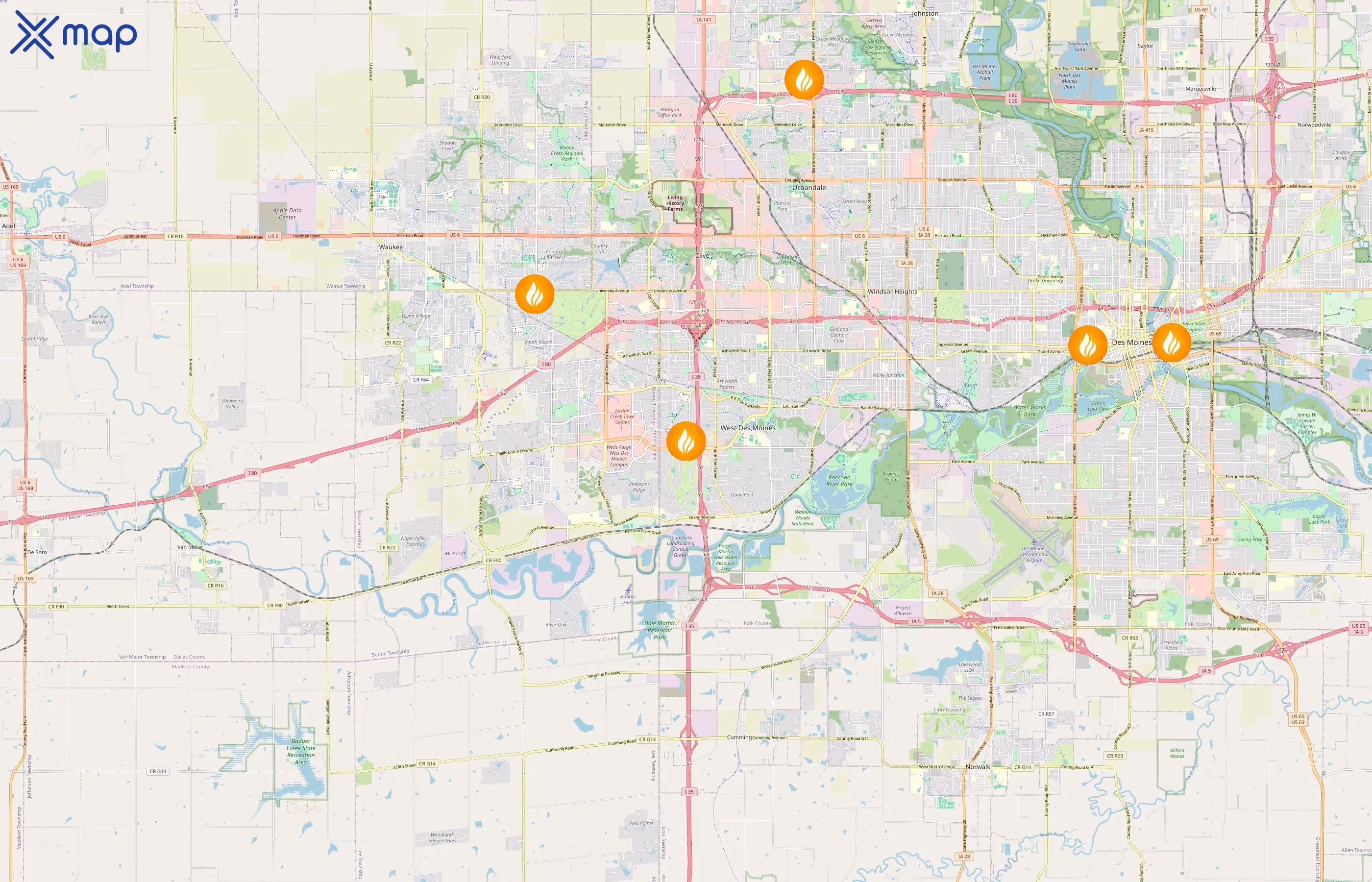 Power Life area coverage